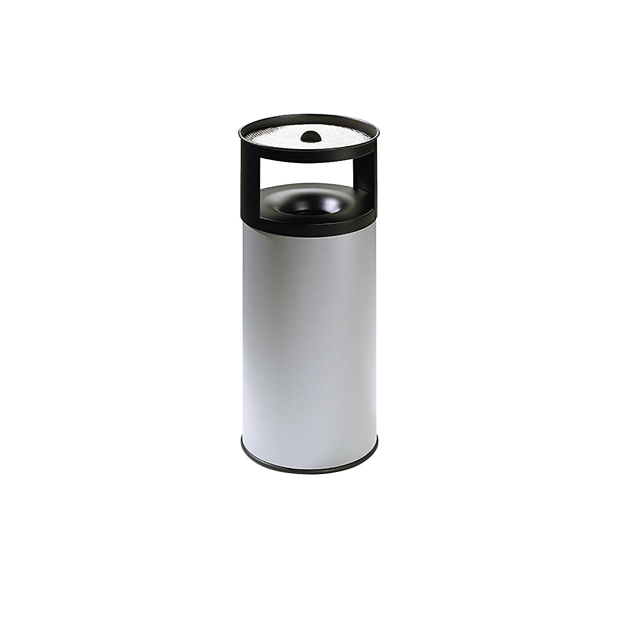 Cenicero combinado de seguridad, con extinción de llamas, chapa de acero, capacidad 75 l, H x Ø 900 x 380 mm, gris-0