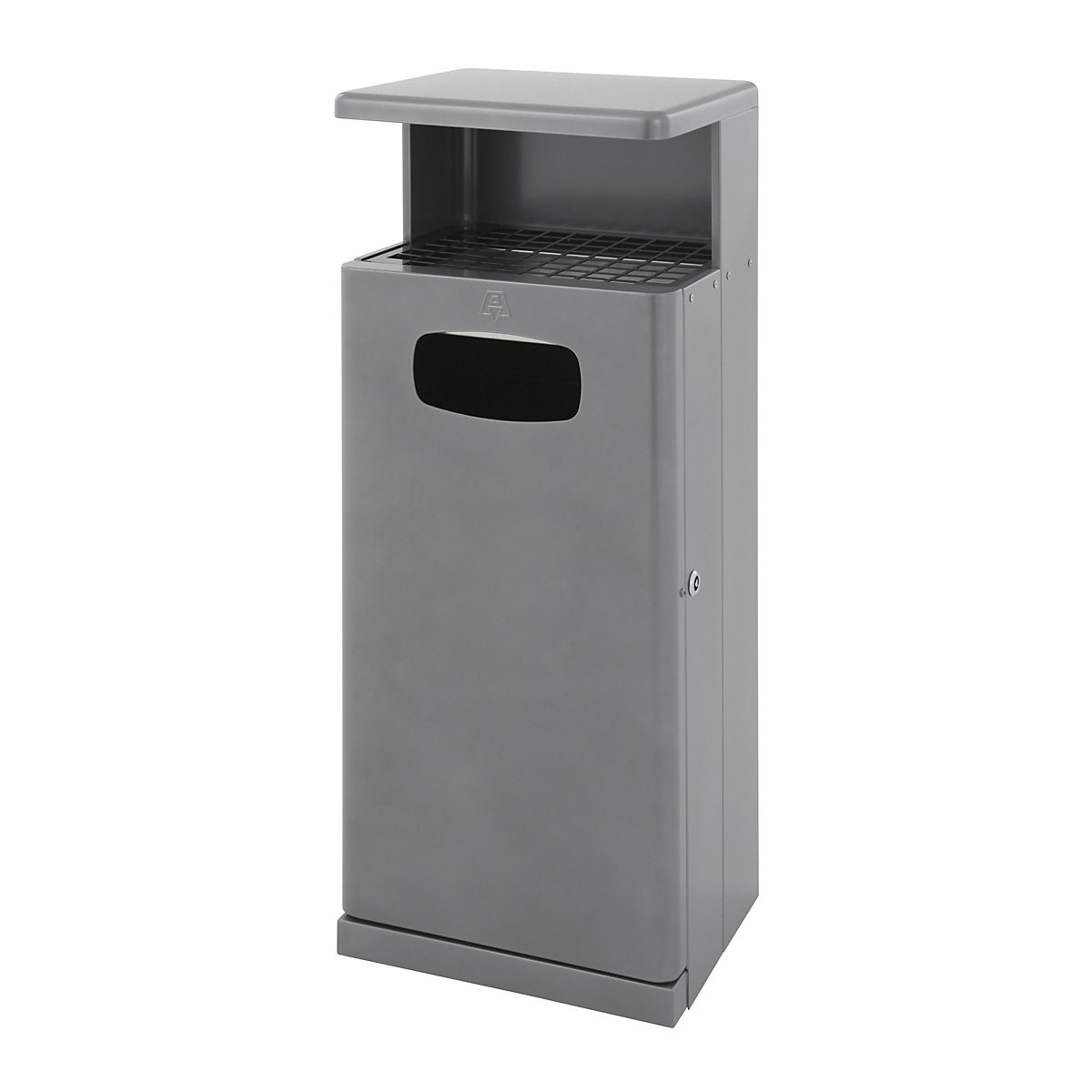 Colector de residuos con tejadillo y cenicero, aluminio