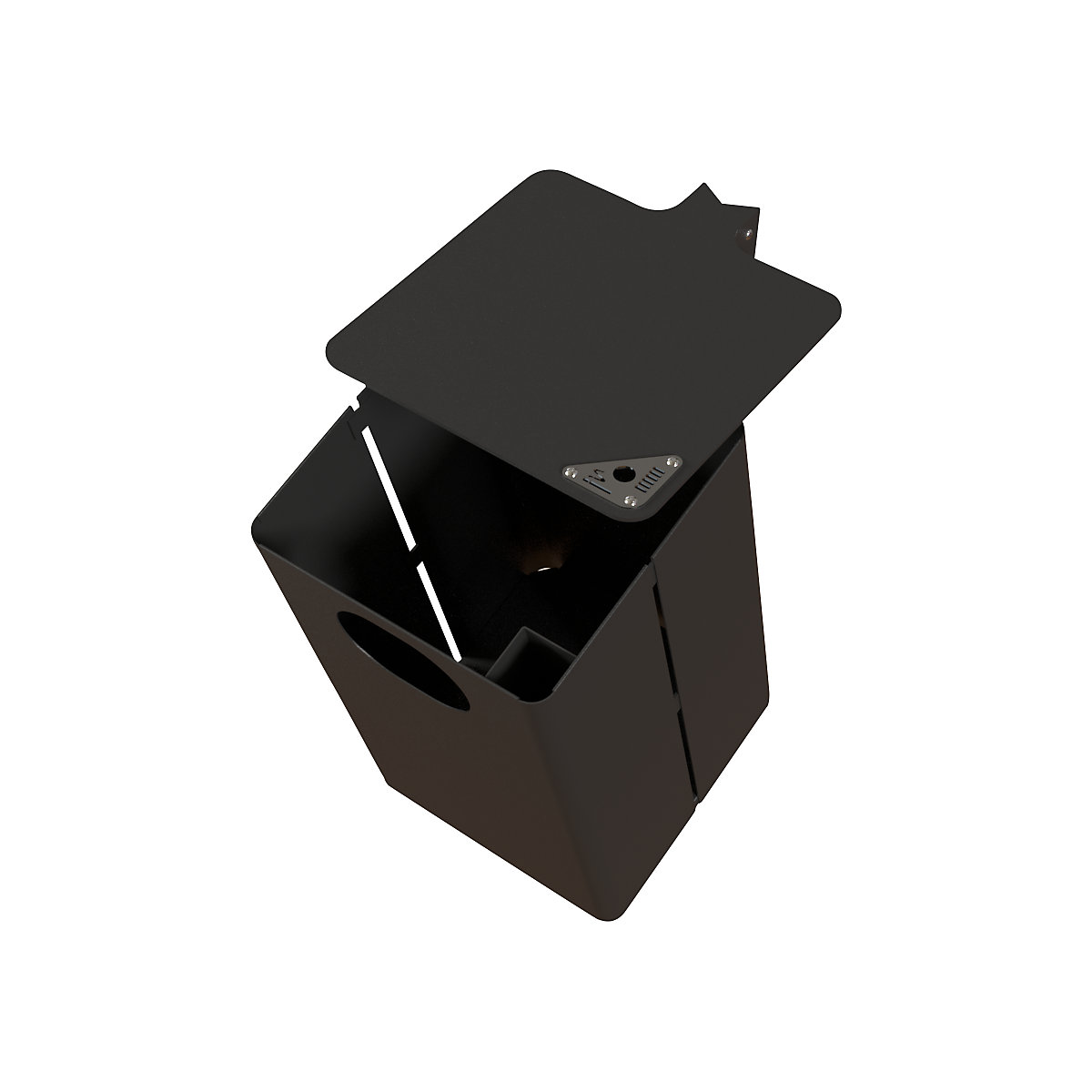Recipiente de residuos con cenicero para exteriores (Imagen del producto 2)-1