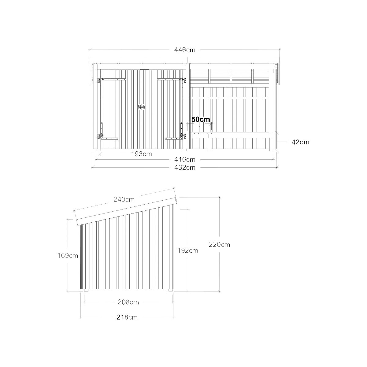 Caseta para barbacoa/casa de jardín Nordic (Imagen del producto 3)-2