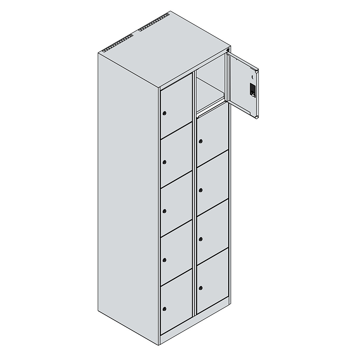 Vestiaire à 5 casiers Classic PLUS – C+P (Illustration du produit 3)-2