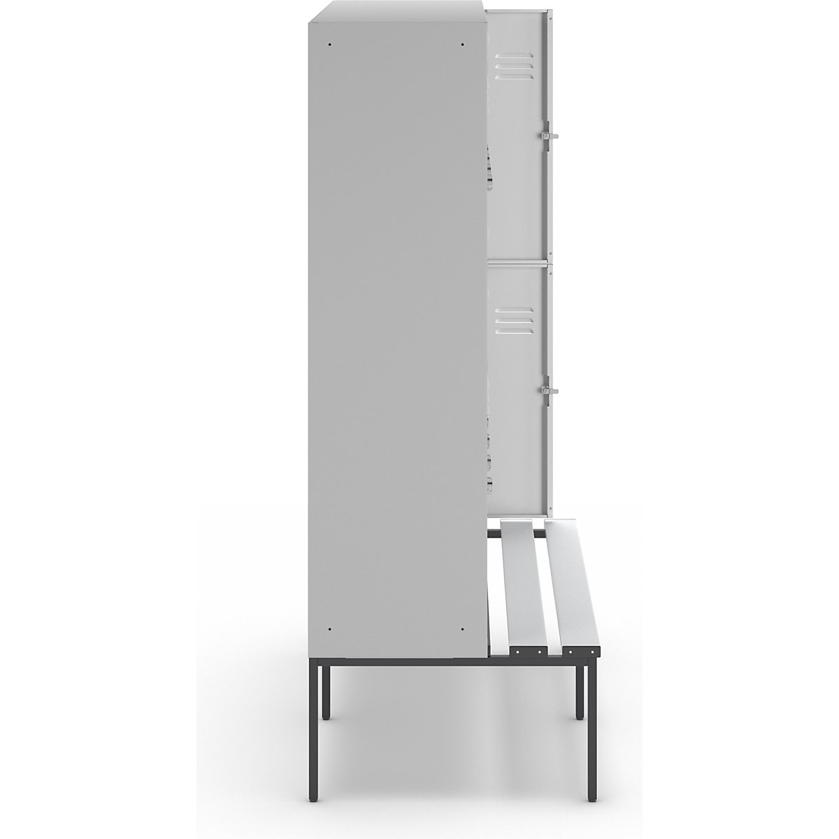 Vestiaire à deux étages Berlin 2 avec banc – Wolf (Illustration du produit 4)-3