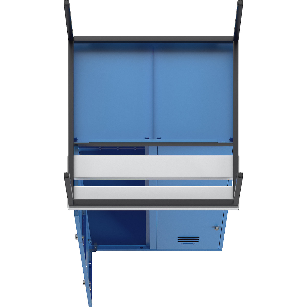 Vestiaire à deux étages Berlin 2 avec banc – Wolf (Illustration du produit 7)-6