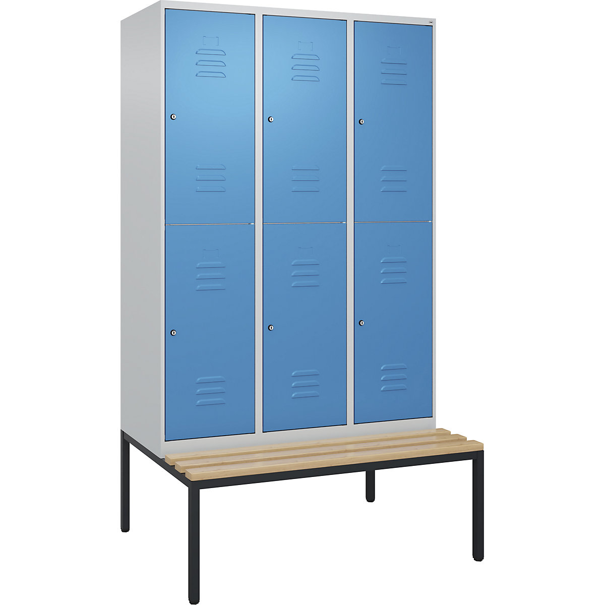 Vestiaire à deux étages Classic PLUS avec banc – C+P (Illustration du produit 5)-4