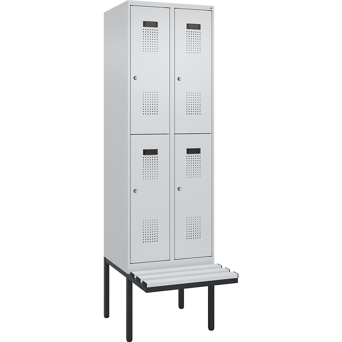 Vestiaire à deux étages Evolo PLUS avec banc (Illustration du produit 2)-1