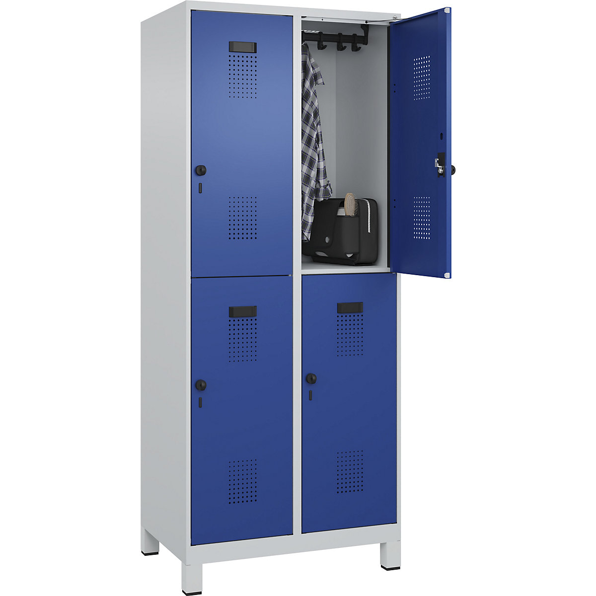 Vestiaire à deux étages Evolo PLUS – C+P (Illustration du produit 2)-1