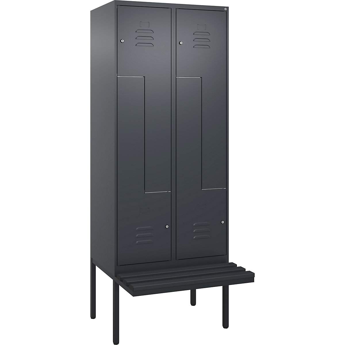 Vestiaire à portes en Z Classic PLUS avec banc – C+P (Illustration du produit 5)-4