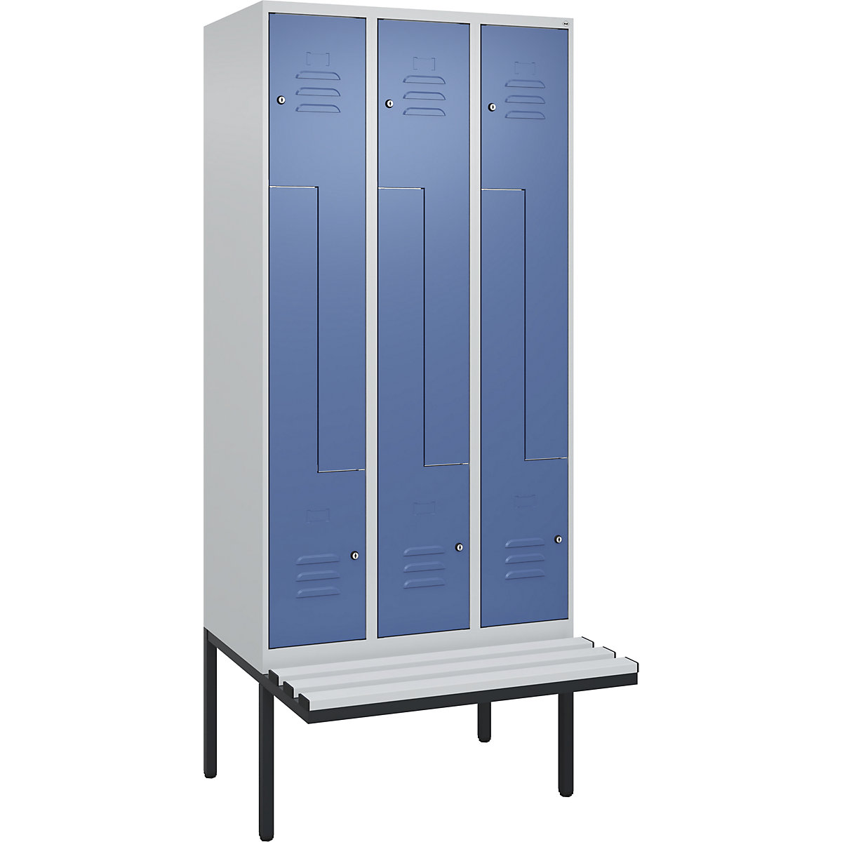 Vestiaire à portes en Z Classic PLUS avec banc – C+P (Illustration du produit 5)-4