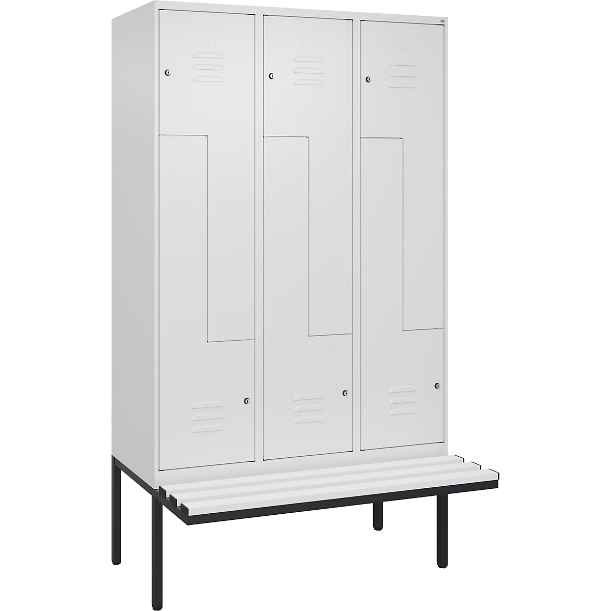 Vestiaire à portes en Z Classic PLUS avec banc – C+P (Illustration du produit 5)-4