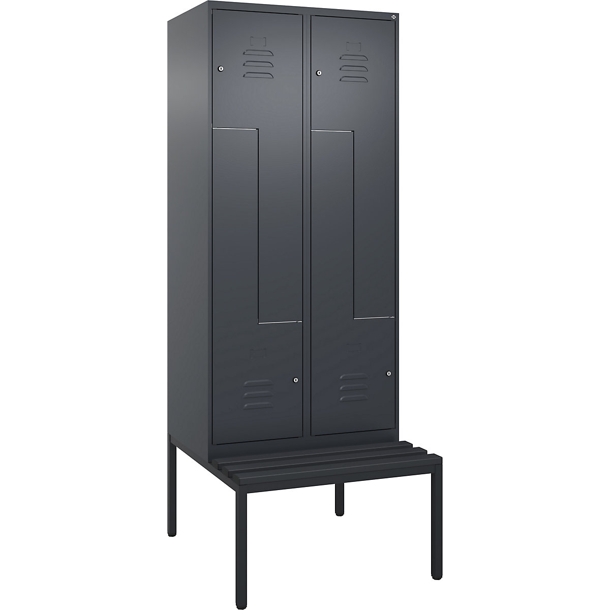 Vestiaire à portes en Z Classic PLUS avec banc – C+P (Illustration du produit 5)-4