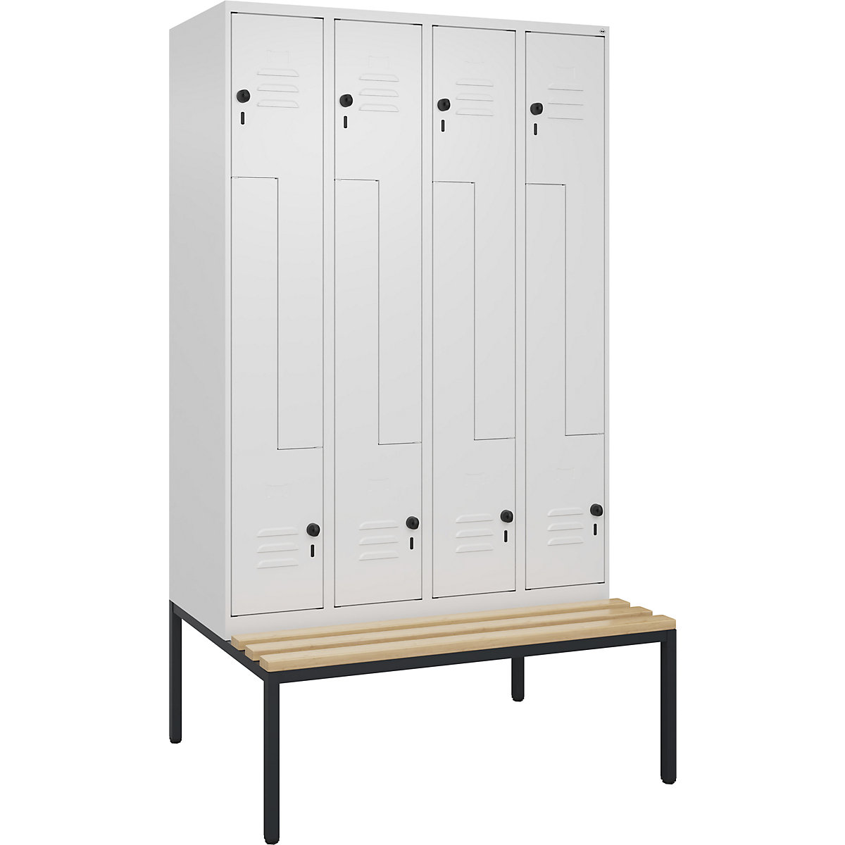 Vestiaire à portes en Z Classic PLUS avec banc – C+P (Illustration du produit 4)-3