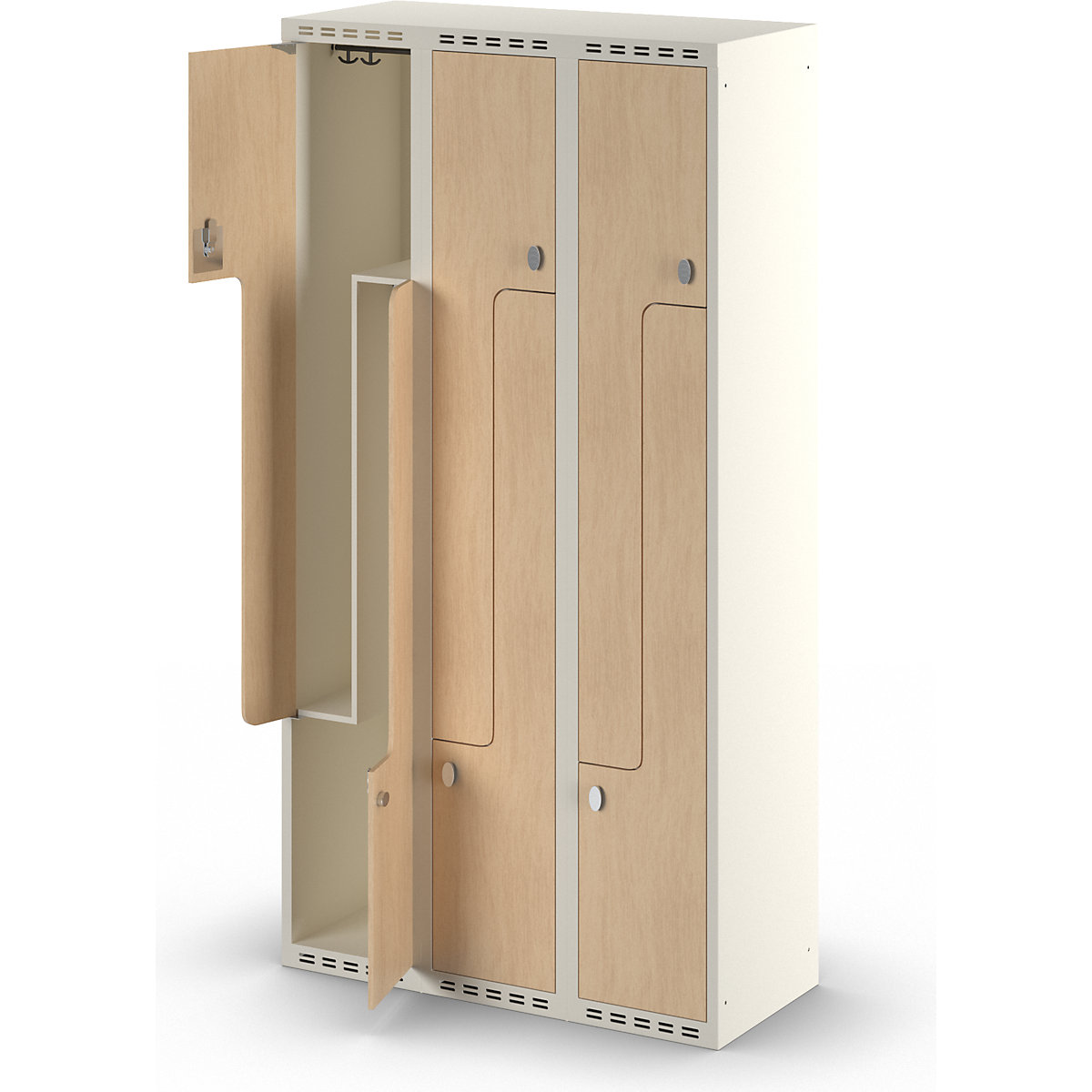 Vestiaire à portes en Z Fydor, stratifié HPL (Illustration du produit 7)-6