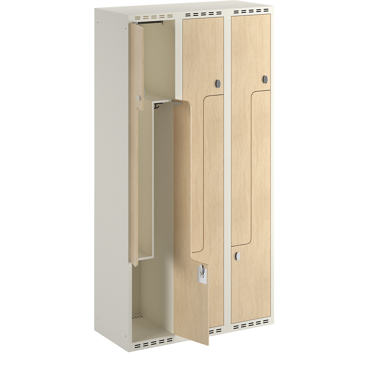 Vestiaire à portes en Z Fydor, stratifié HPL