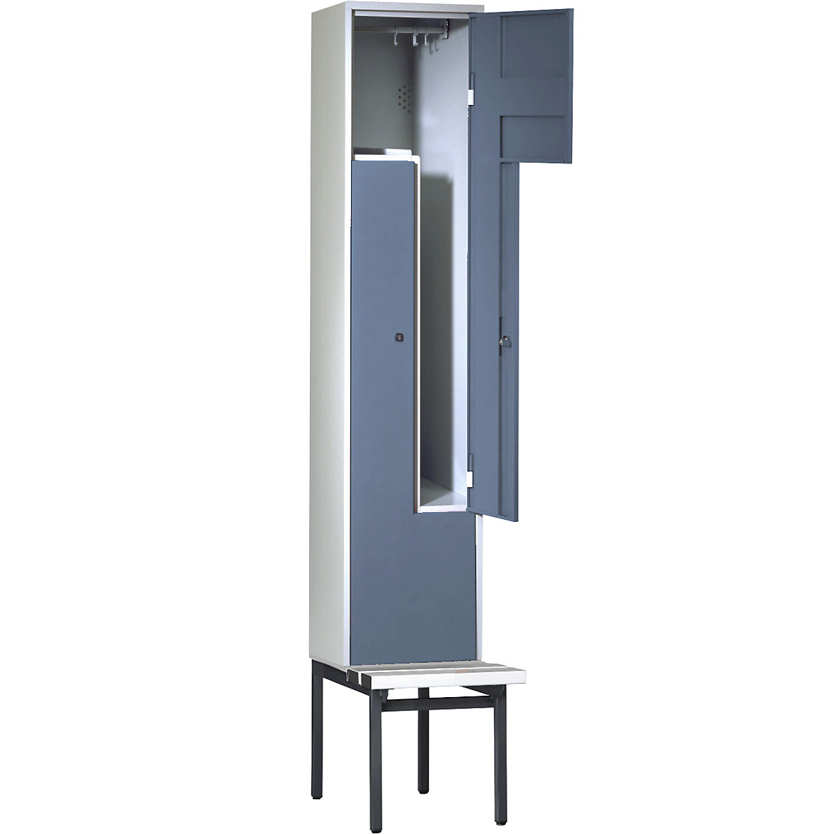 Vestiaire à portes en Z München avec banc – Wolf (Illustration du produit 8)-7