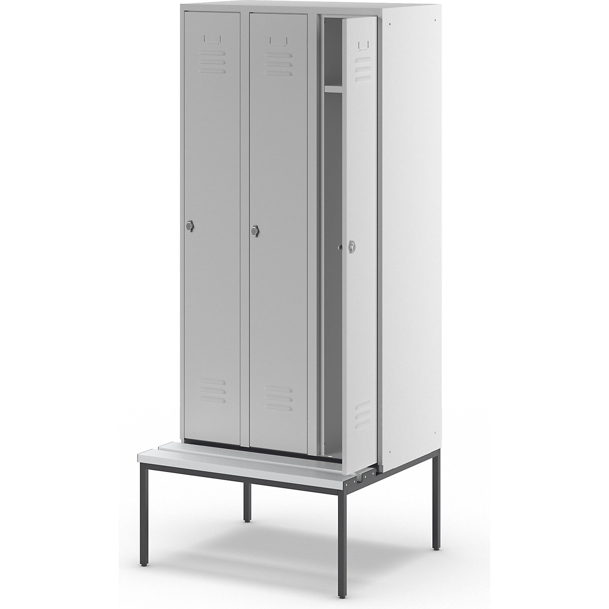 Vestiaire Berlin 2 avec banc – Wolf (Illustration du produit 8)-7