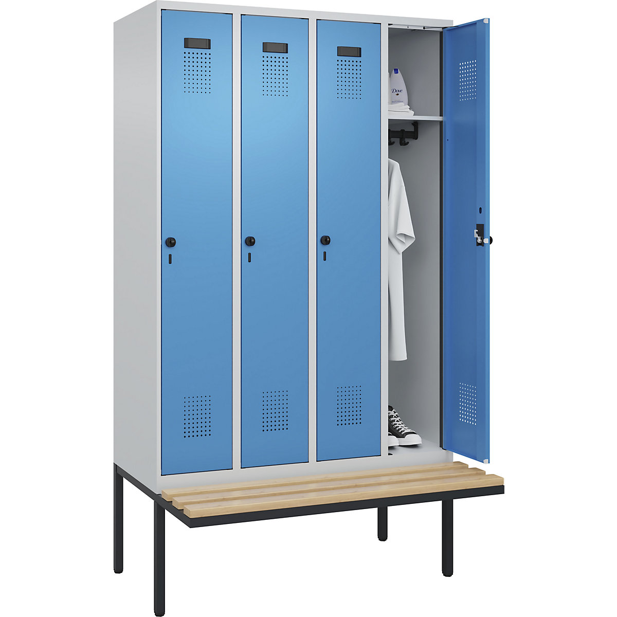 Vestiaire Evolo PLUS avec banc (Illustration du produit 3)-2