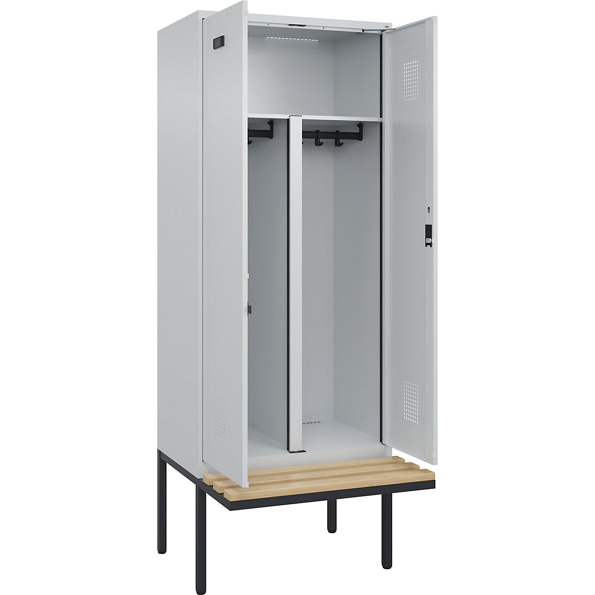 Vestiaire linge propre/linge Evolo PLUS avec banc (Illustration du produit 2)-1