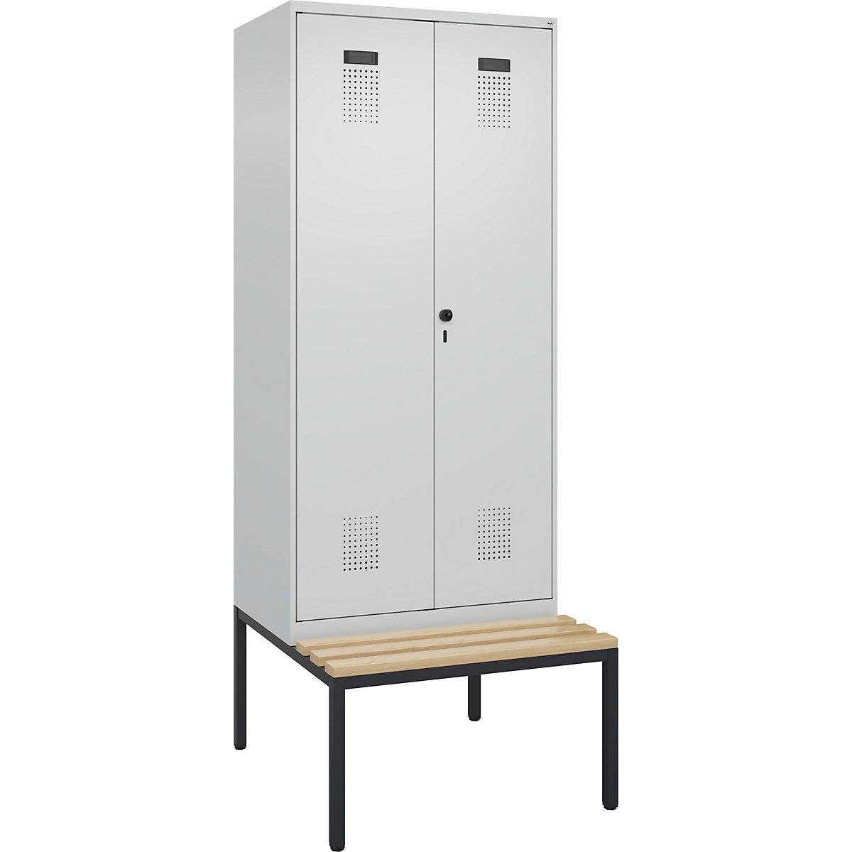 Vestiaire linge propre/linge Evolo PLUS avec banc (Illustration du produit 2)-1