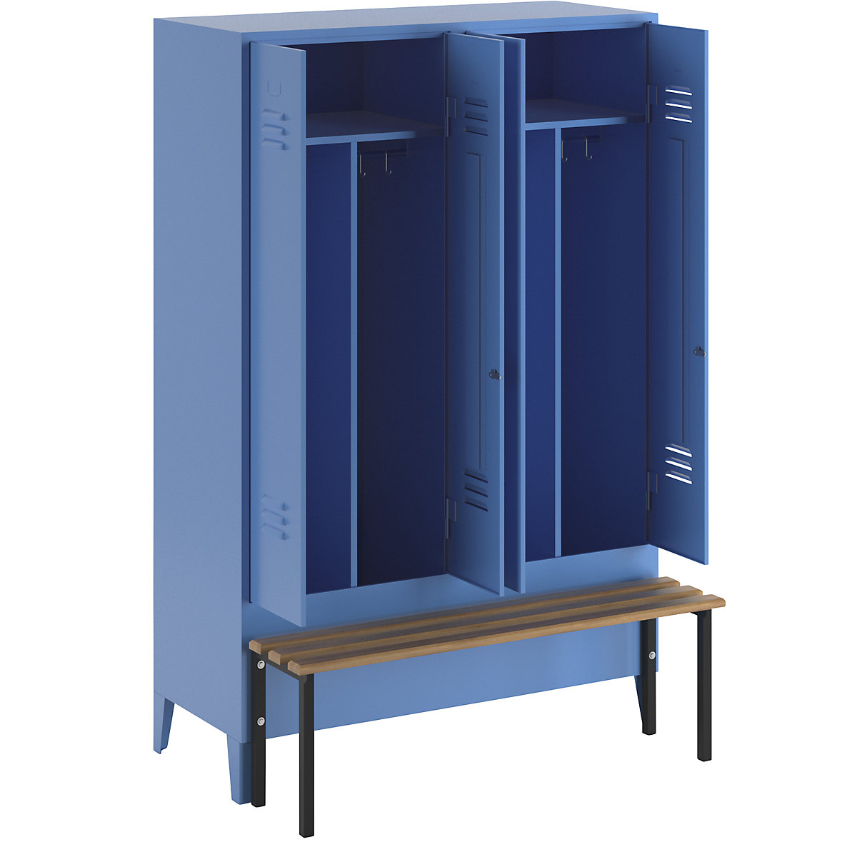 Vestiaire linge propre/linge sale Berlin 2 avec banc – Wolf