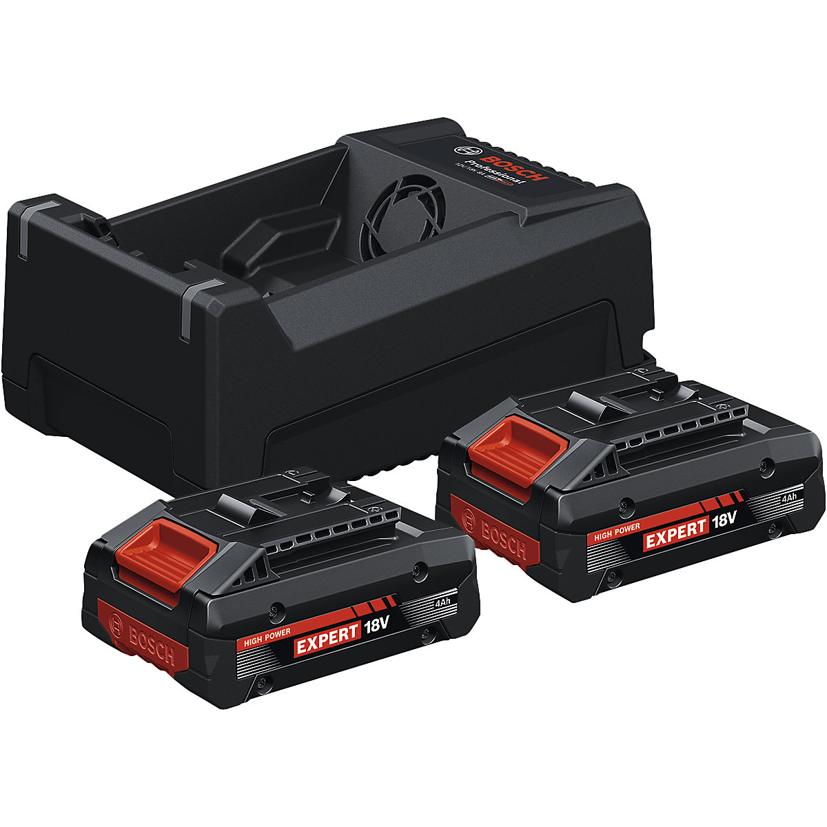 Kit de démarrage : 2x Batterie Expert 18V + Chargeur rapide – Bosch