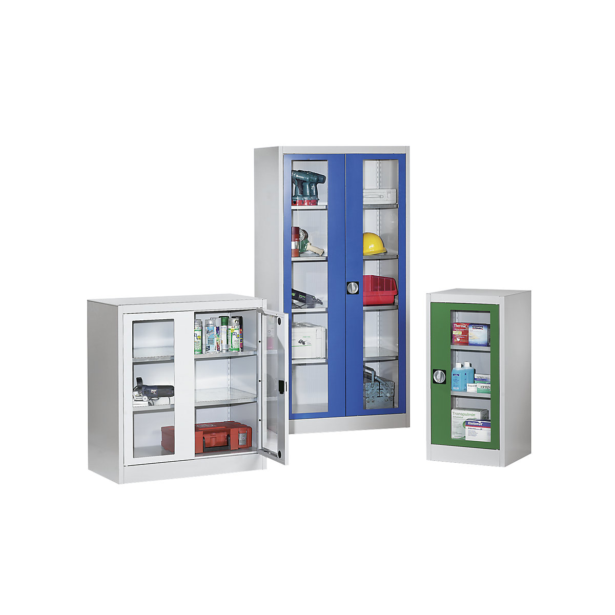 Armoire vitrée à portes battantes – mauser (Illustration du produit 2)-1