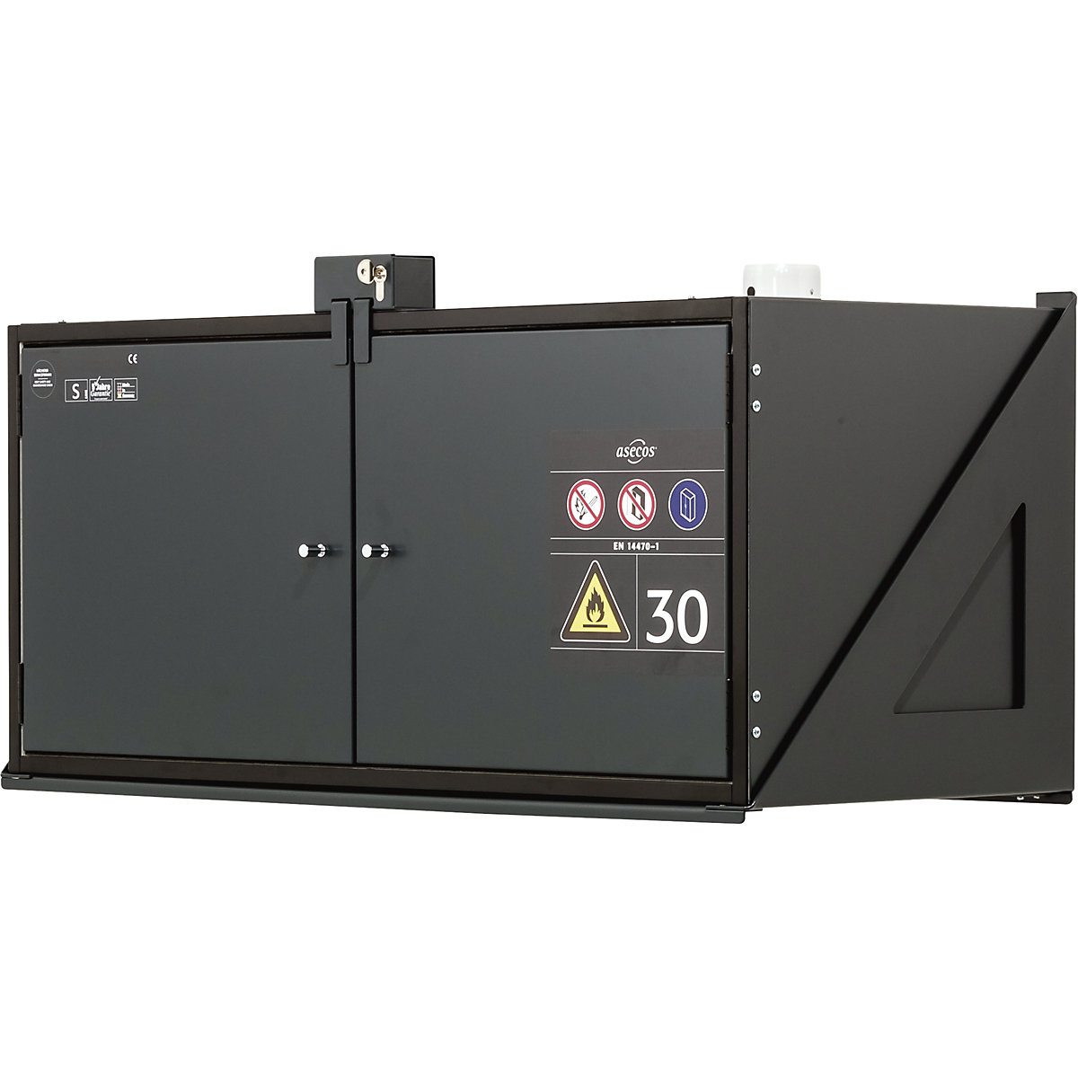 Armoire murale pour produits dangereux ignifuge 30 minutes - asecos