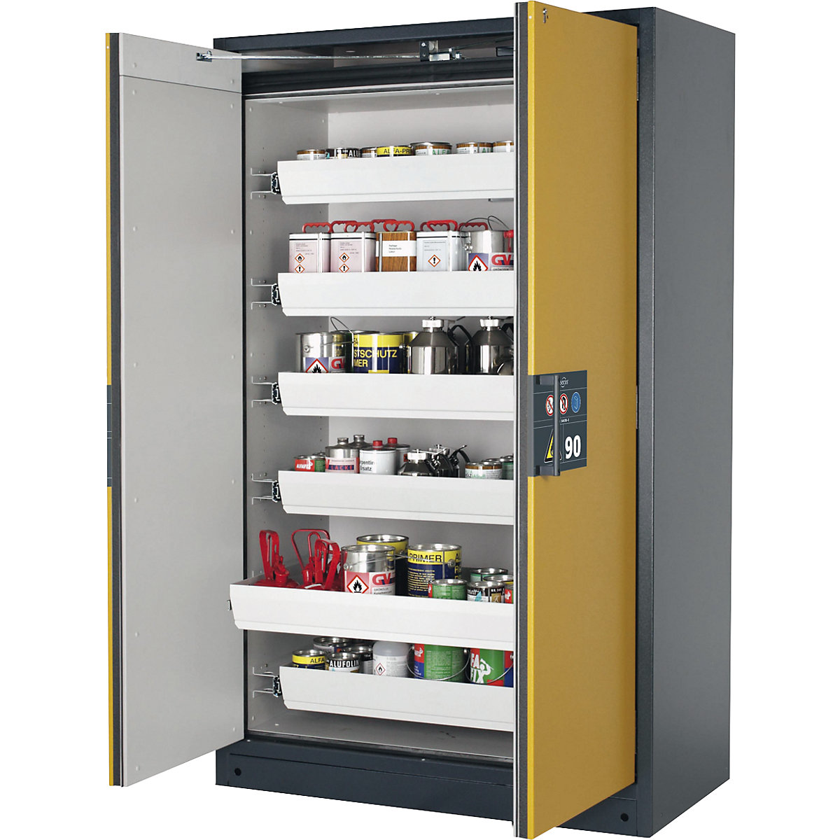 Armoire pour produits dangereux ignifuge 90 minutes, semi-automatique – asecos