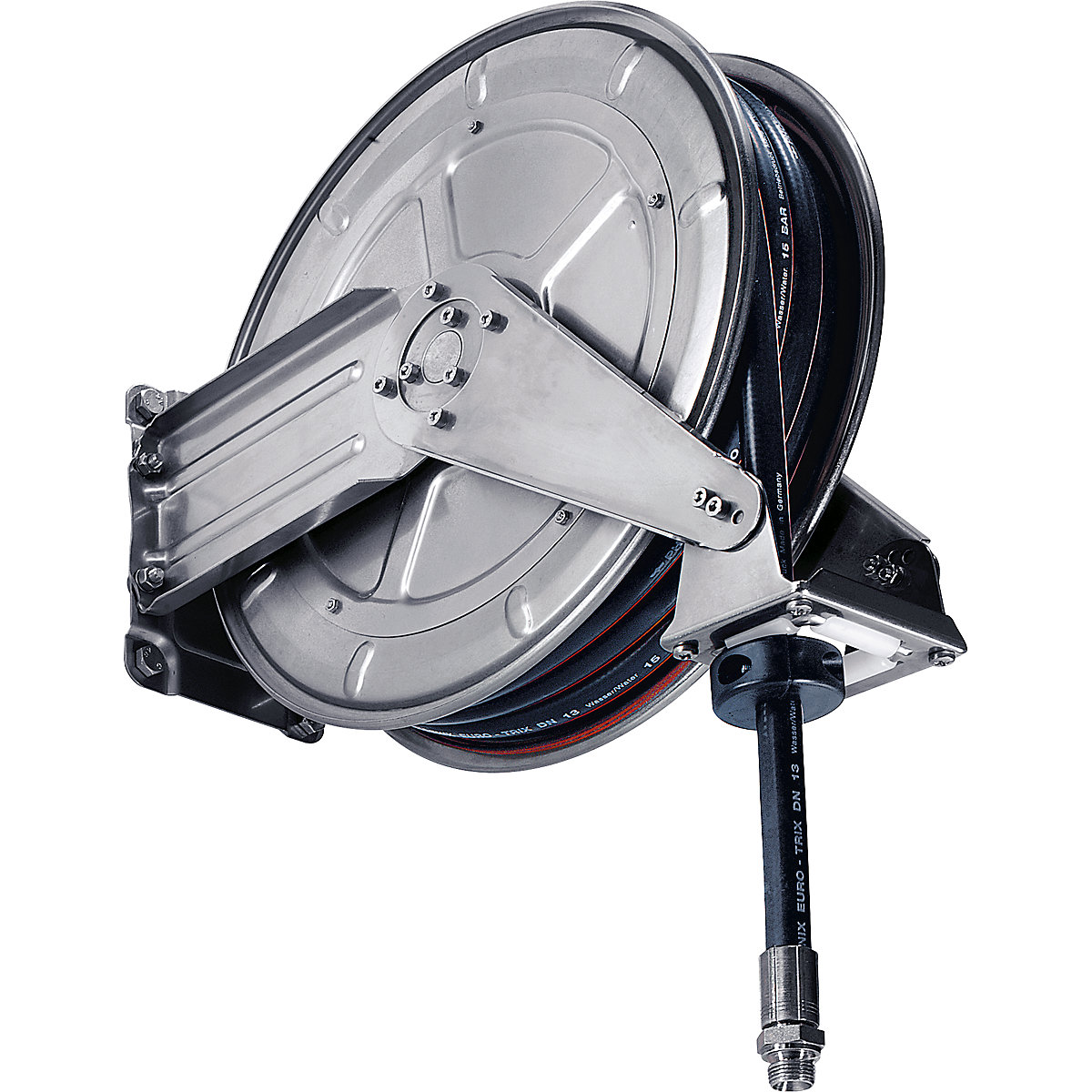 Enrouleur de tuyau en inox