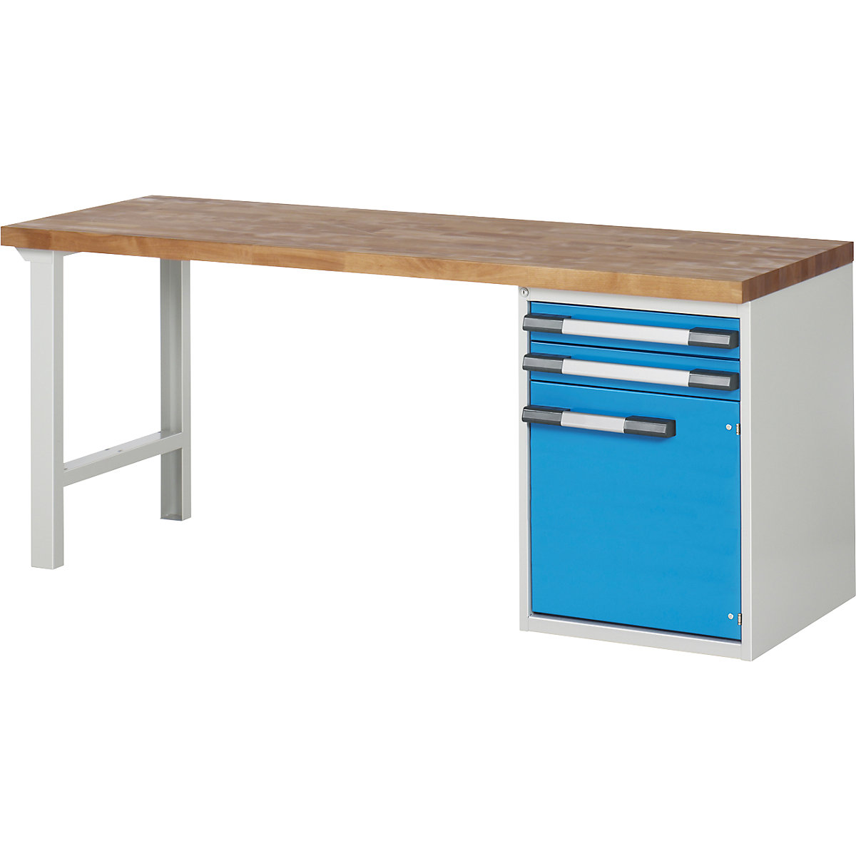 Établi avec caissons fixes, système modulaire série 7000 - eurokraft pro