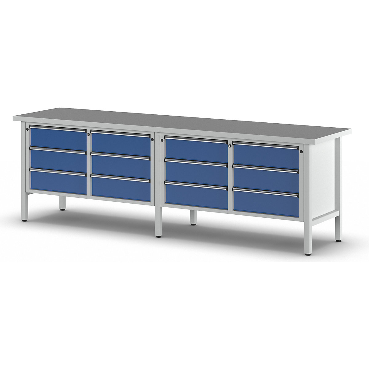 Établi de largeur 2800 mm, sur piétement – ANKE (Illustration du produit 7)-6