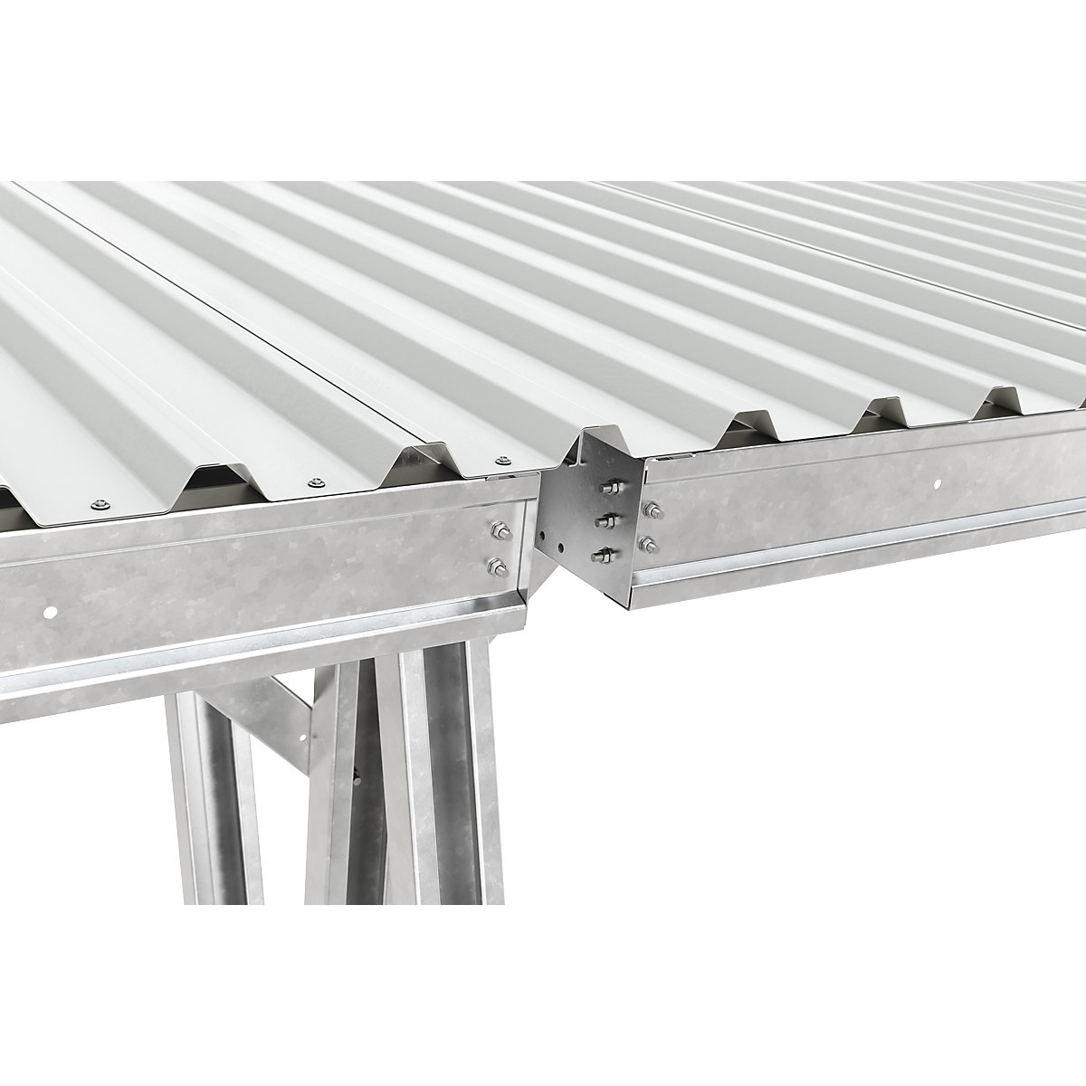 Abri pour véhicules EcoCover avec toit en acier, unité double 4 places de stationnement (Illustration du produit 9)-8