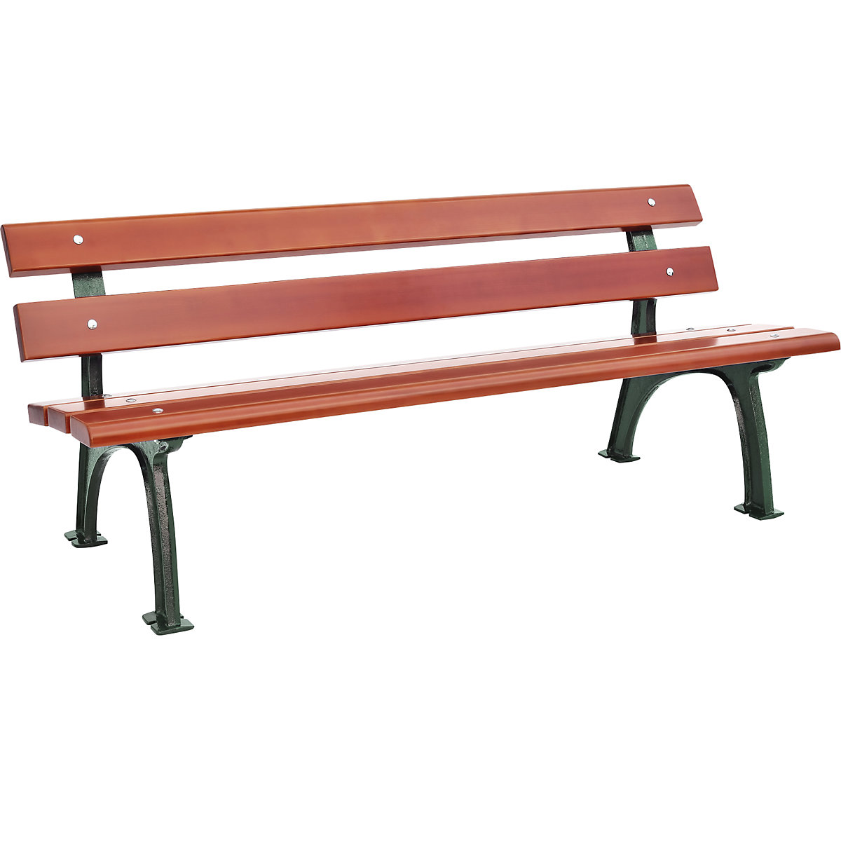 Banc d'extérieur, piétement massif en fonte