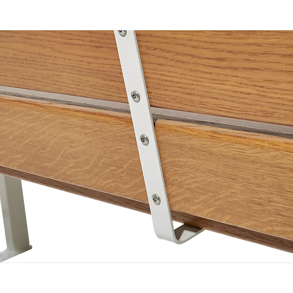Banc en bois SILAOS® avec dossier – PROCITY (Illustration du produit 5)-4