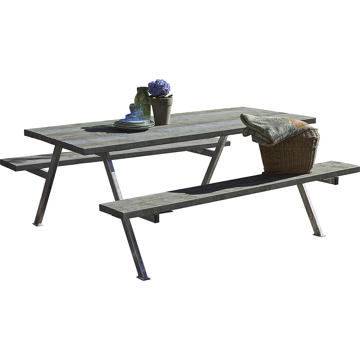 Ensemble table et bancs pour 6 personnes