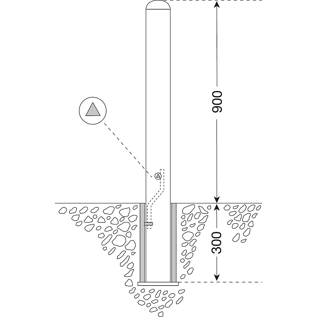 Poteau en inox – Moravia (Illustration du produit 6)-5