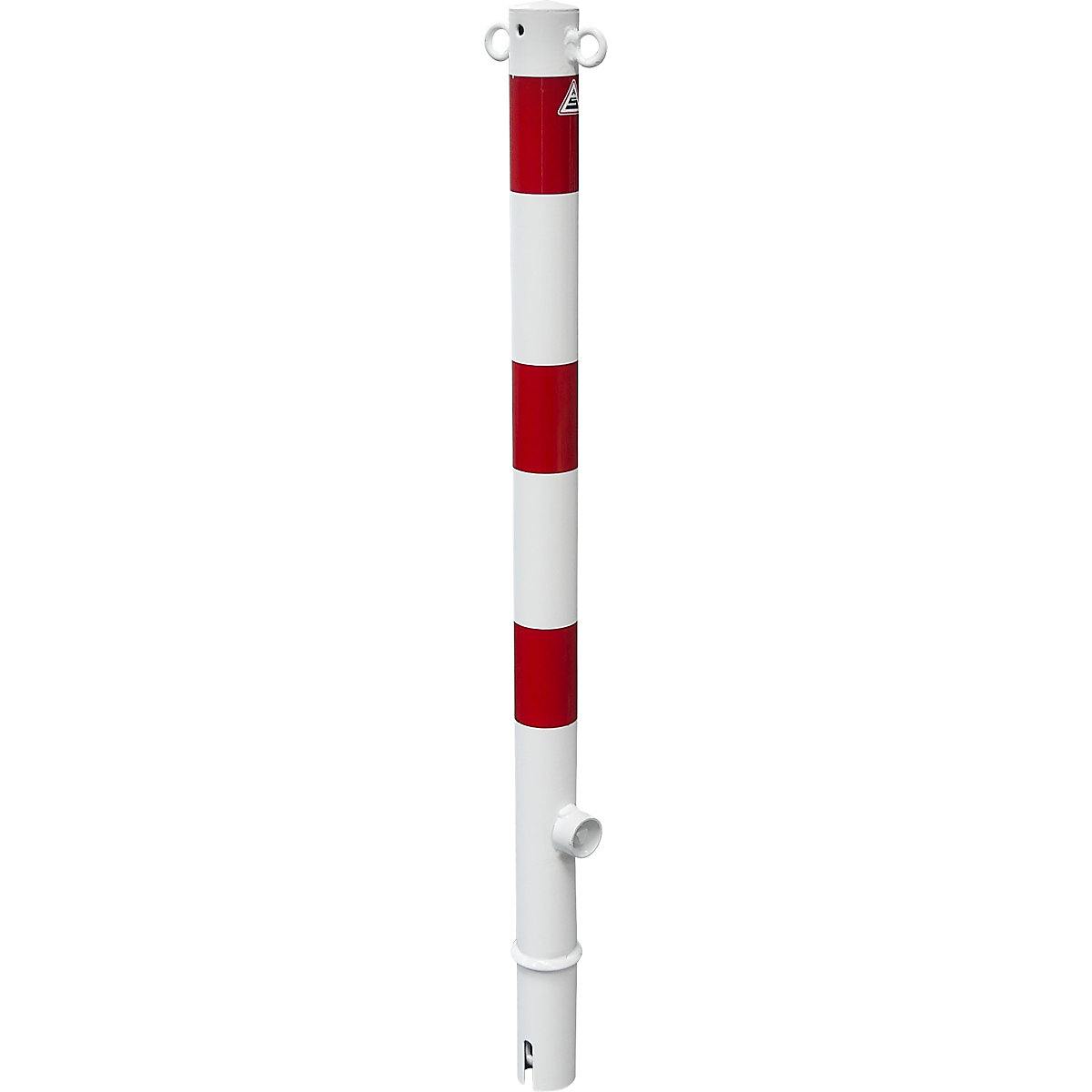 Potelet de délimitation, Ø 60 mm, blanc / rouge – Schake (Illustration du produit 2)-1