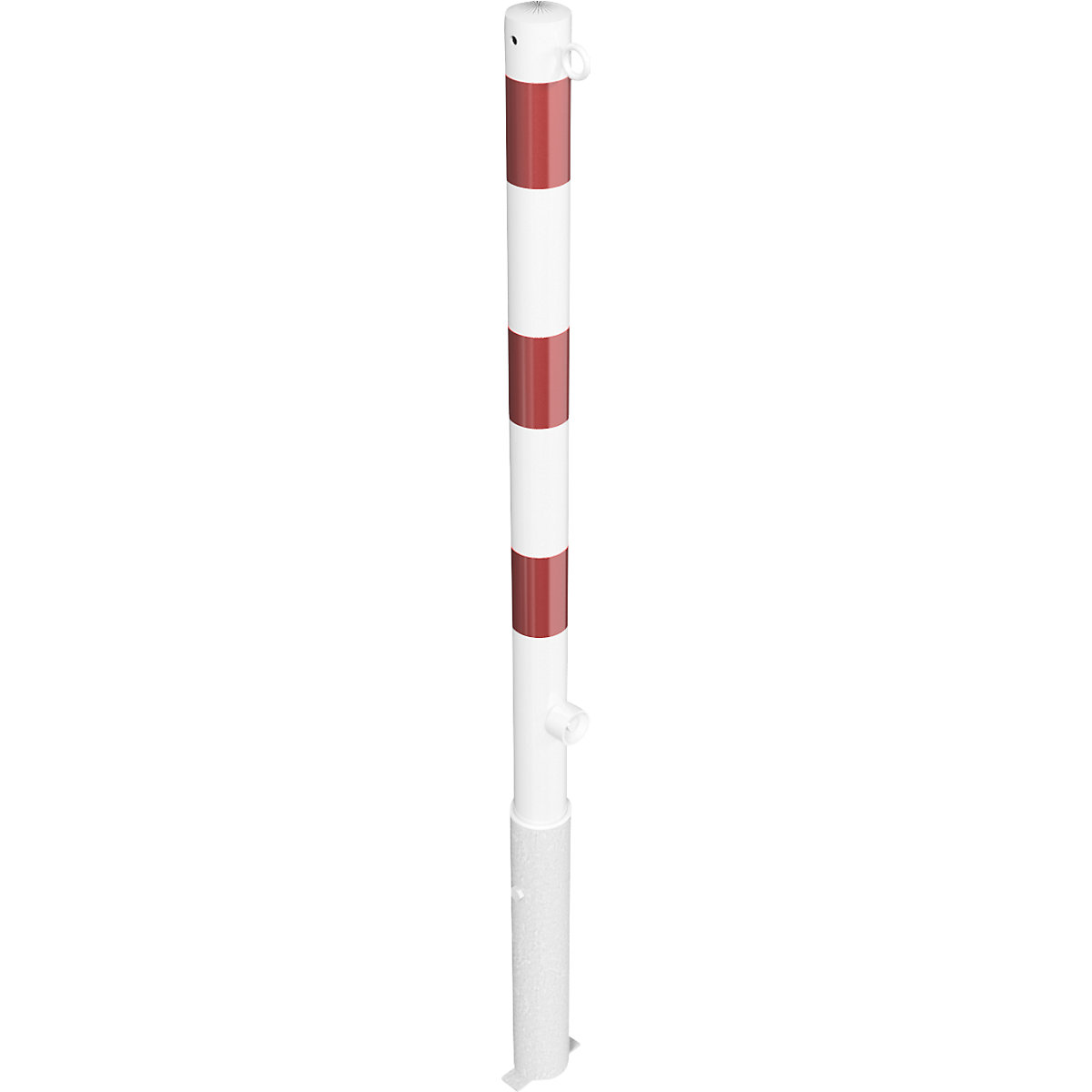Potelet de délimitation, Ø 60 mm, blanc / rouge – Schake