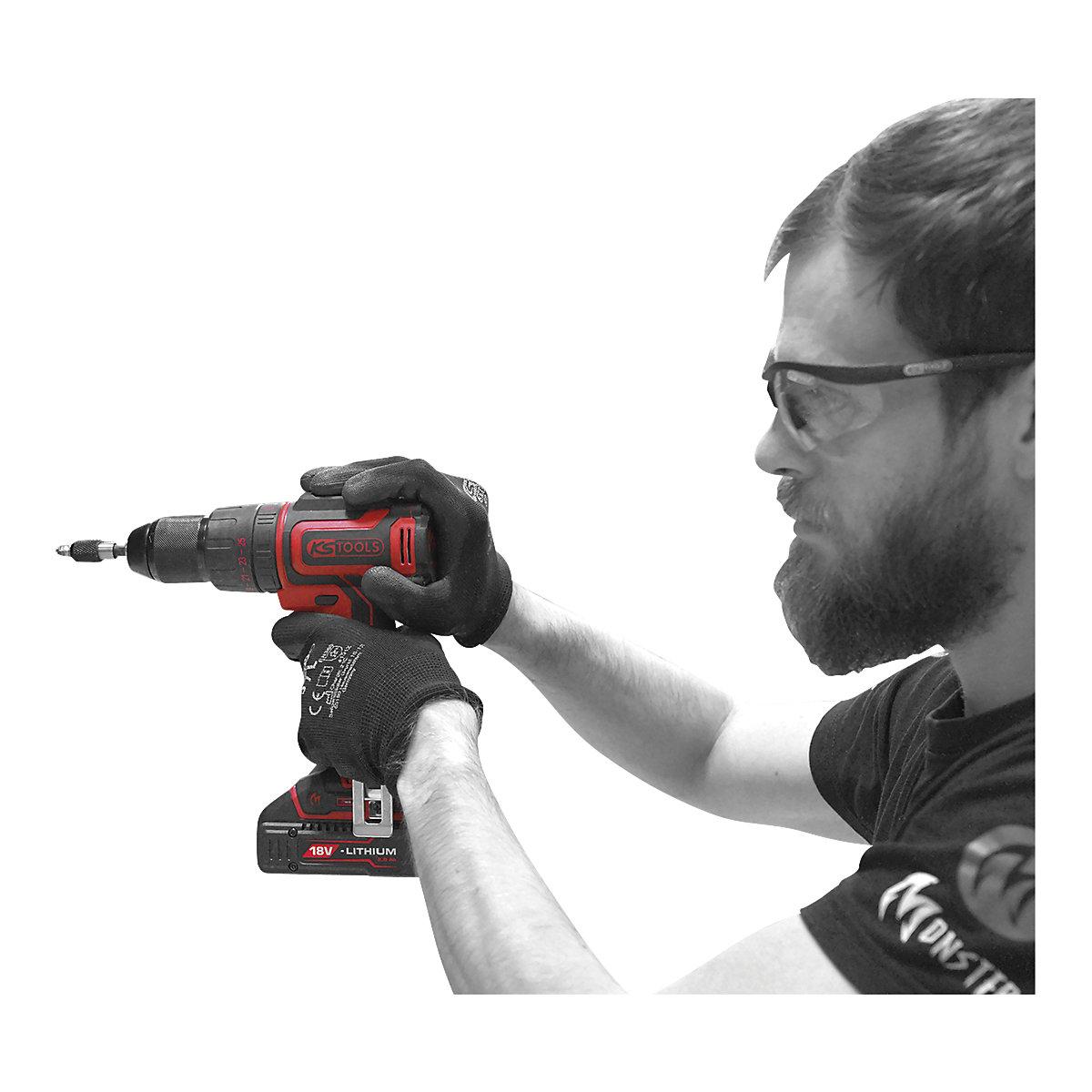 Kit perceuse-visseuse à percussion sans fil Brushless 4 pièces – KS Tools (Illustration du produit 9)-8