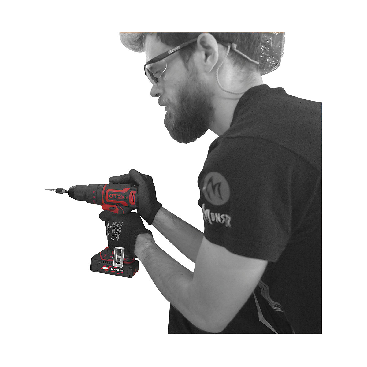 Perceuse-visseuse à percussion sans fil Brushless – KS Tools (Illustration du produit 3)-2