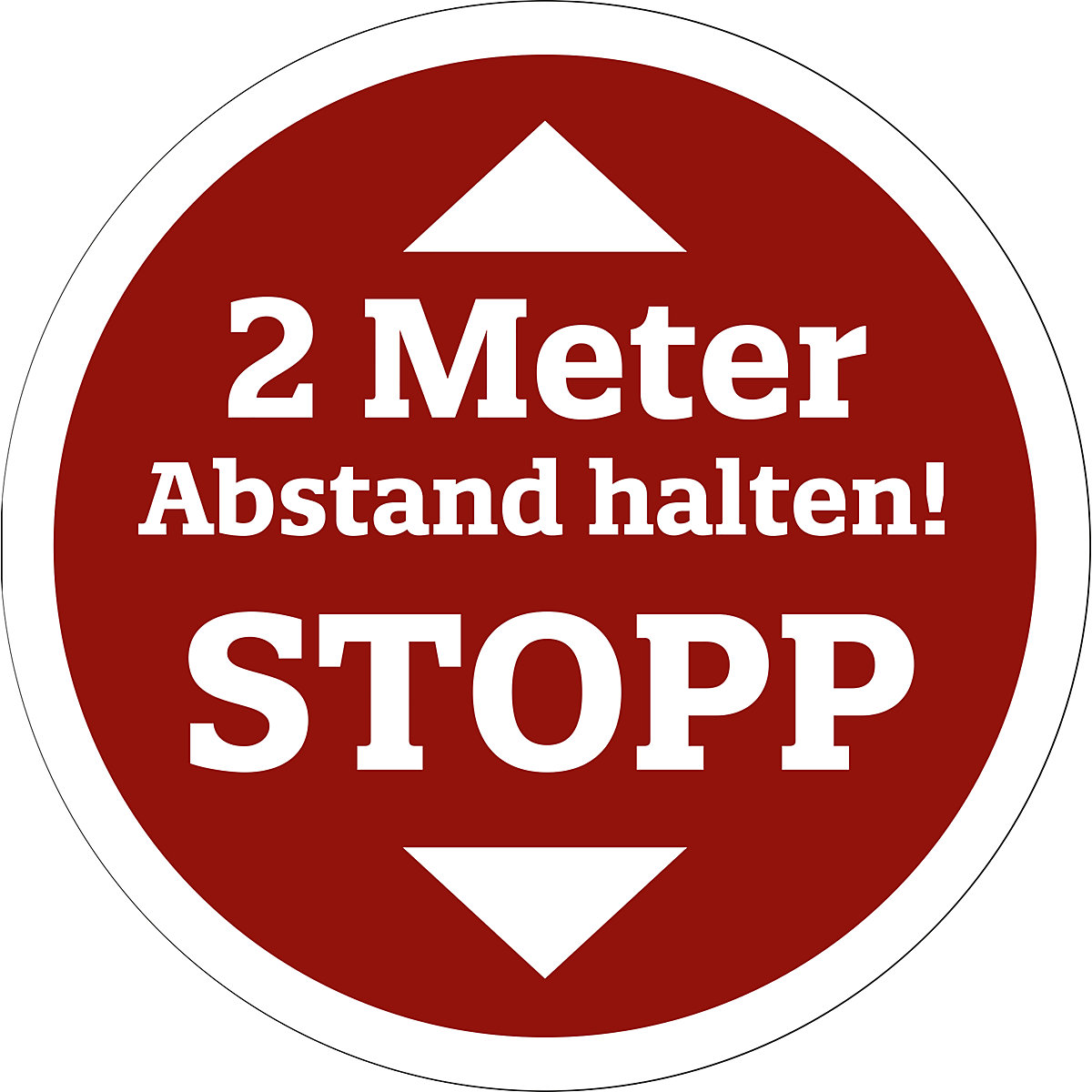 Autocollant de sol – Abstand halten