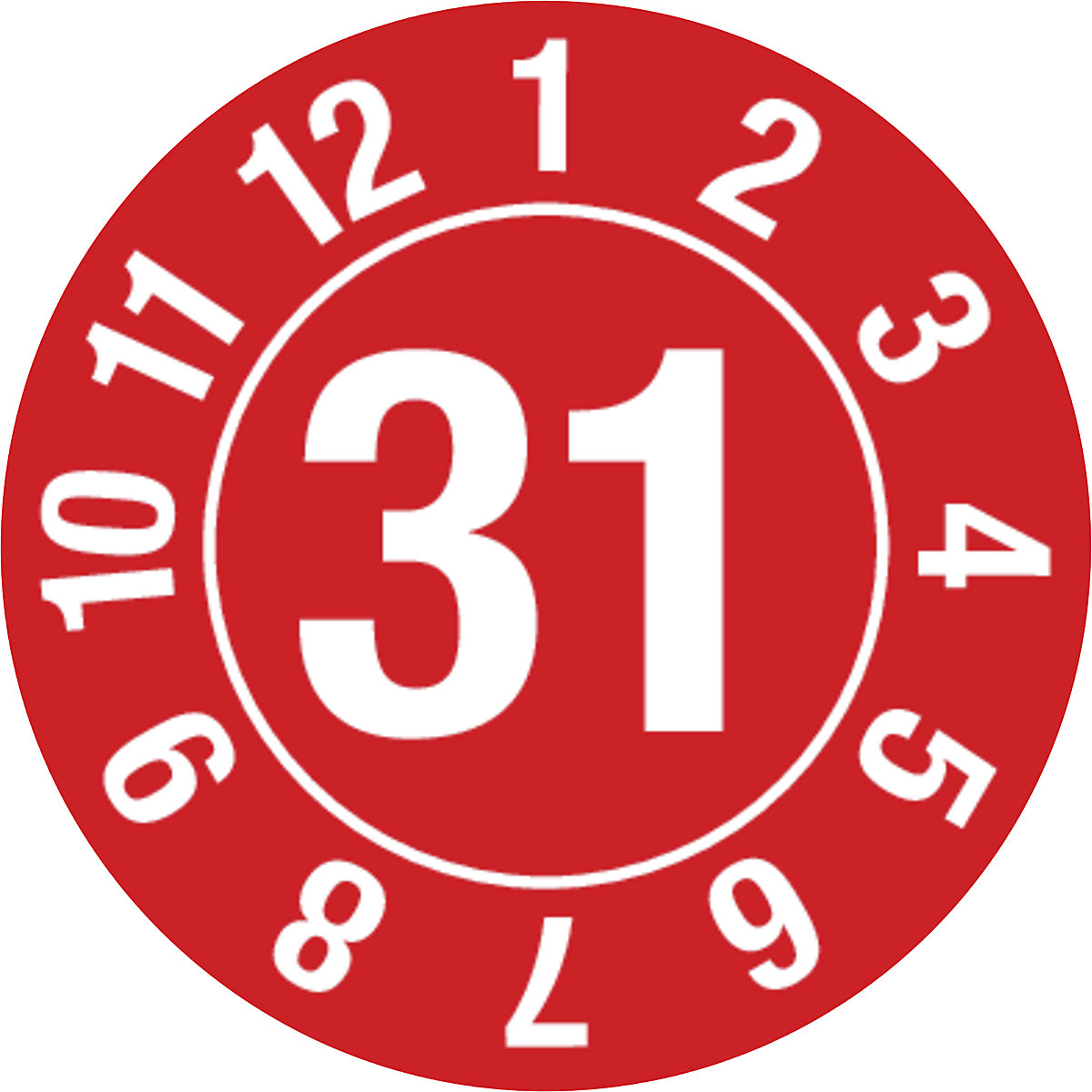 Plaquette de contrôle, année