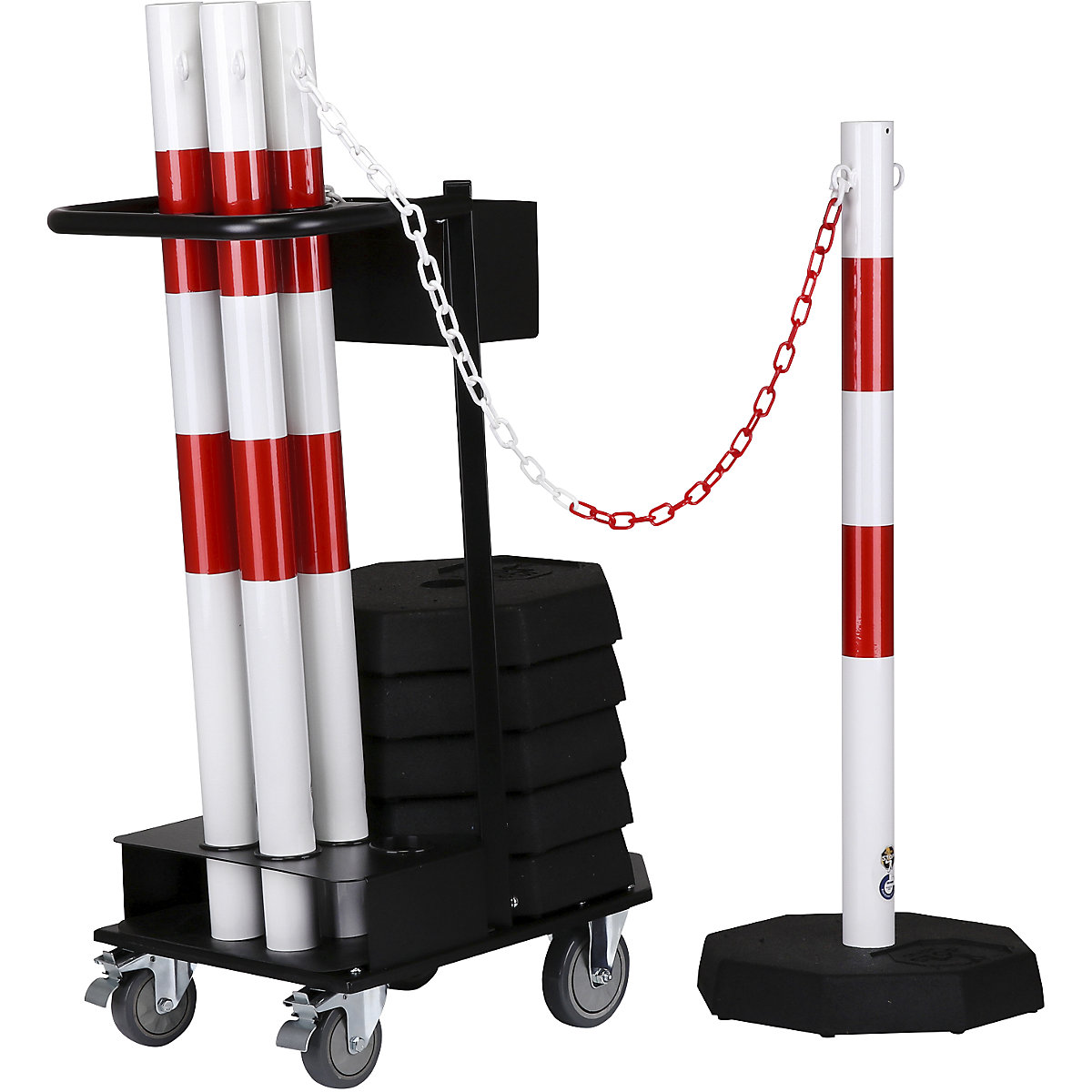 Jeu de potelets à chaîne avec chariot de manutention – CrashStop (Illustration du produit 13)-12