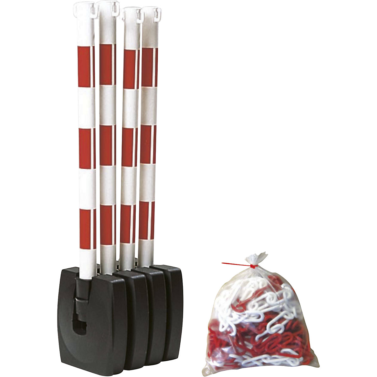 Kit de potelets à chaîne rabattables - Moravia