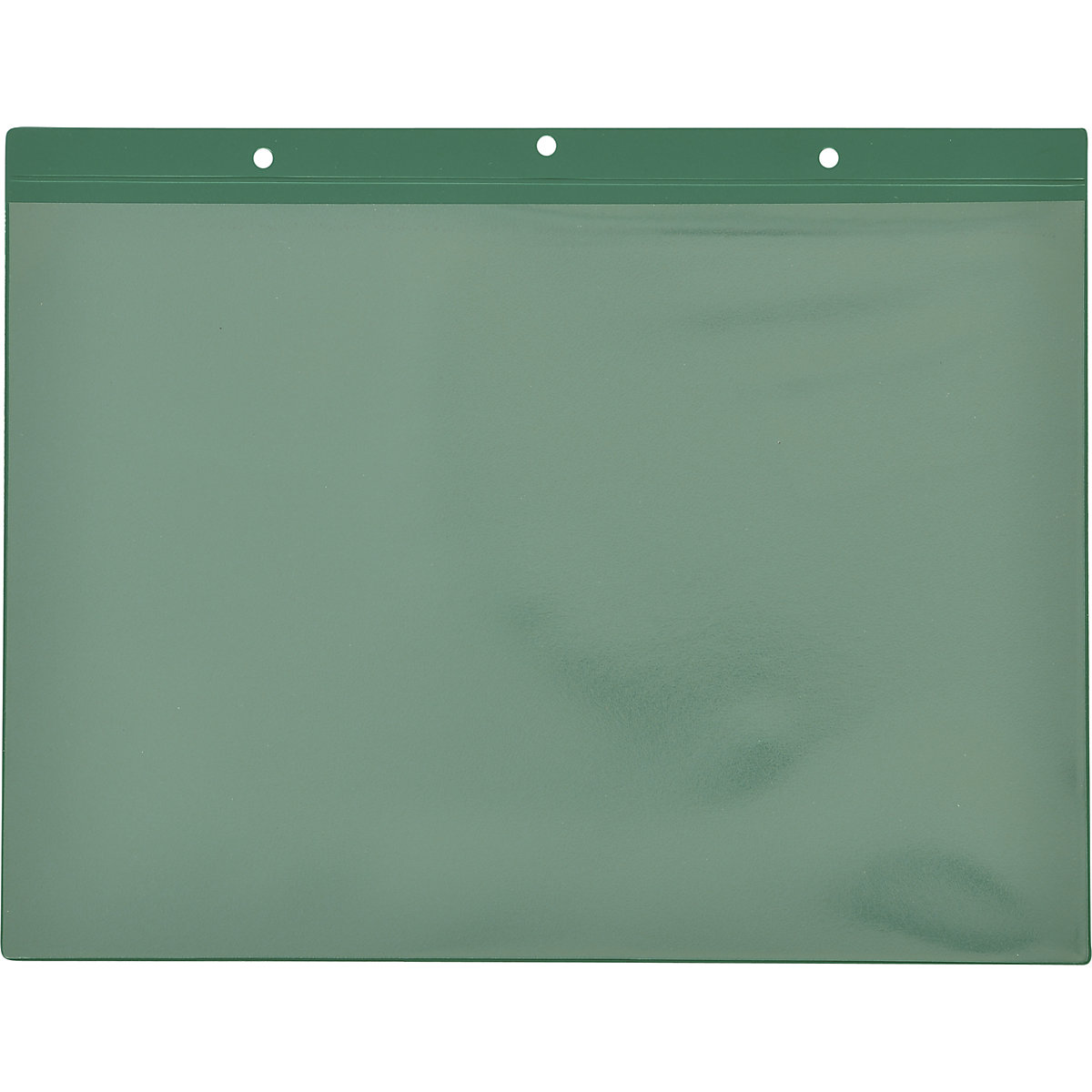 Porte-documents avec trous d'accrochage, format horizontal A5, vert, lot de 50-3