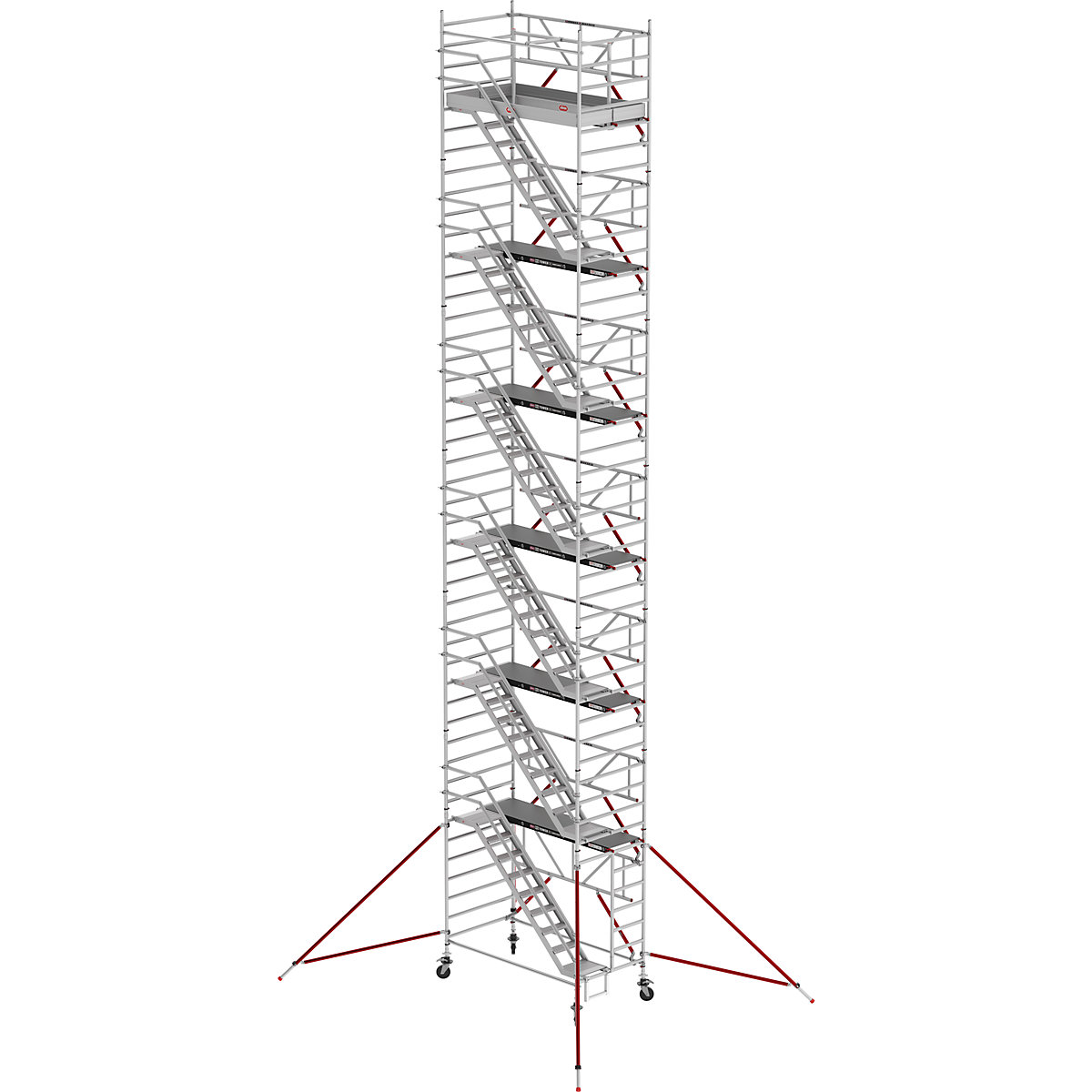 Andaime com degraus RS TOWER 53 largo – Altrex, Fiber-Deck®, comprimento 1,85 m, altura de trabalho 14,20 m-0