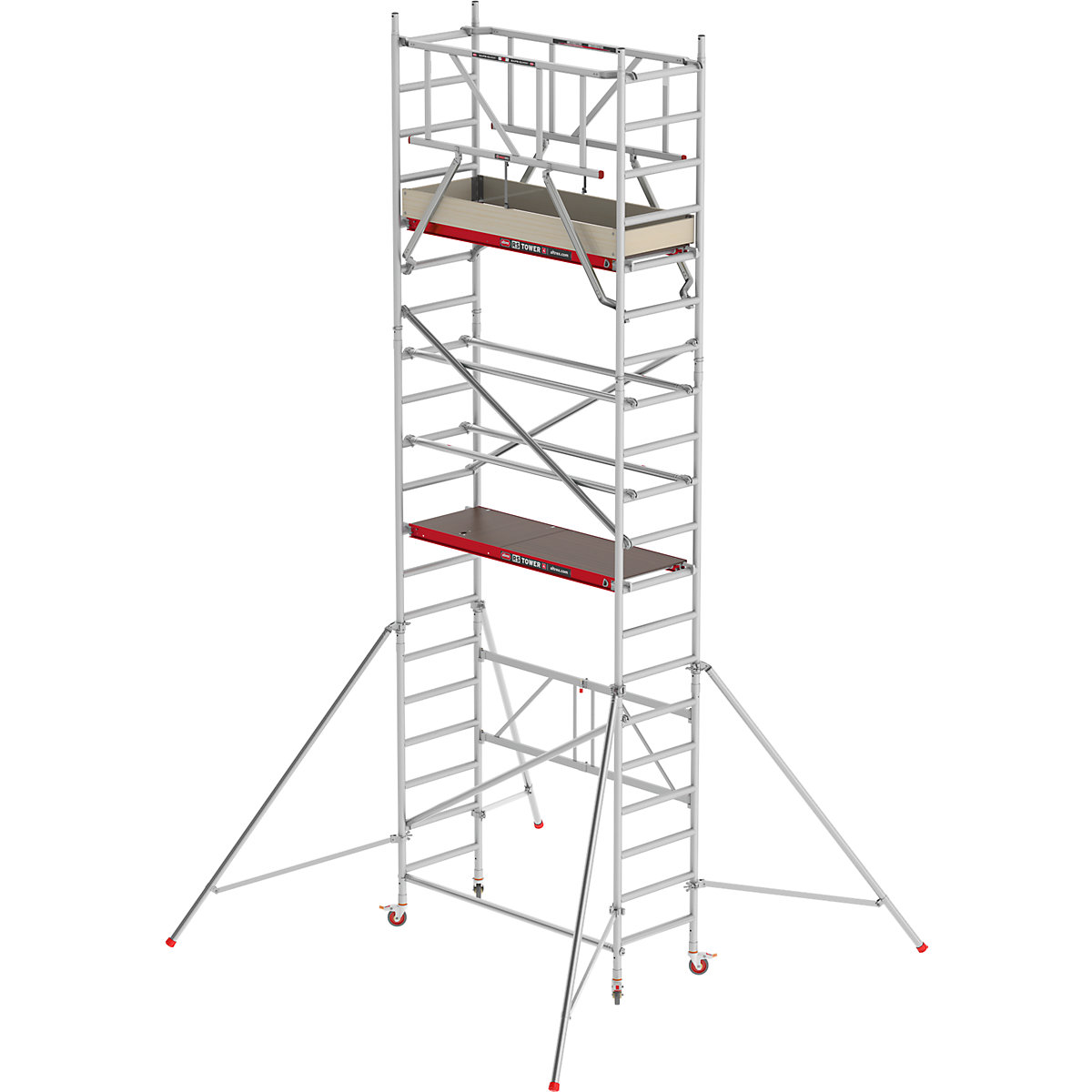 Andaime para interior RS 44-POWER – Altrex, plataforma de madeira, comprimento 1,85 m, altura de trabalho 6,80 m-0