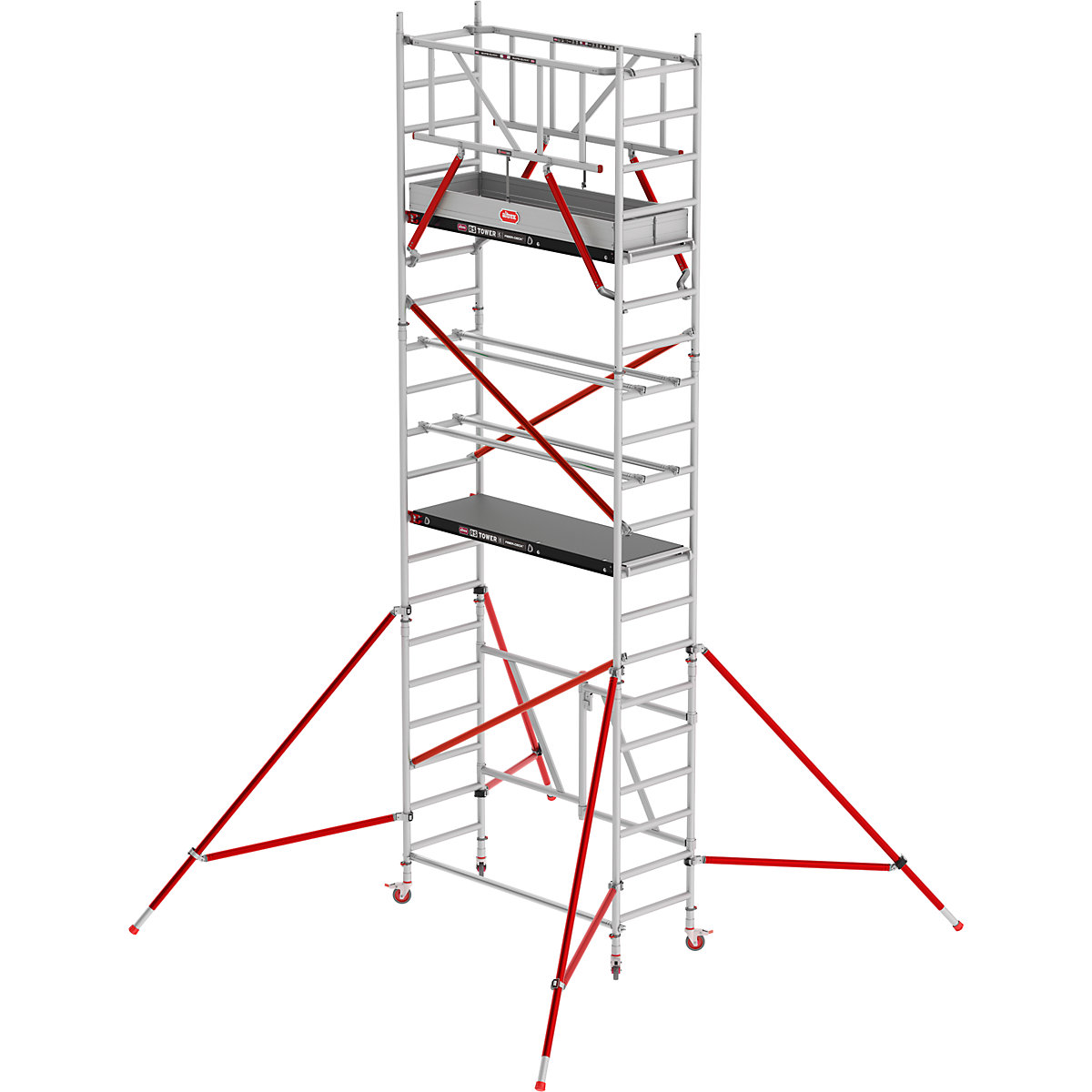 Andaime para interior RS TOWER 54 – Altrex, com plataforma de madeira, altura de trabalho 6,80 m-0