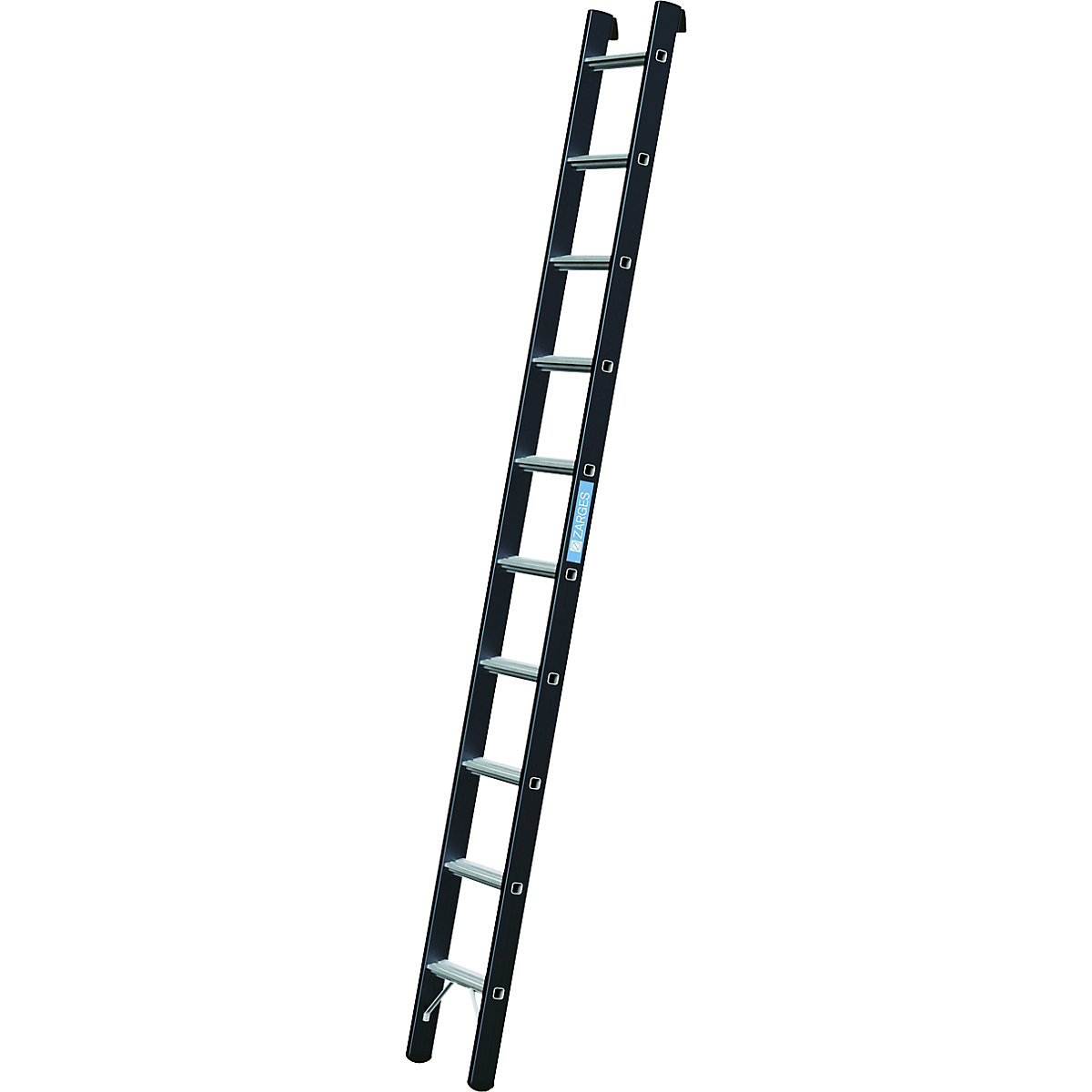 Escada de encosto para cargas pesadas – ZARGES, degraus de alumínio de 60 mm, 10 degraus-0
