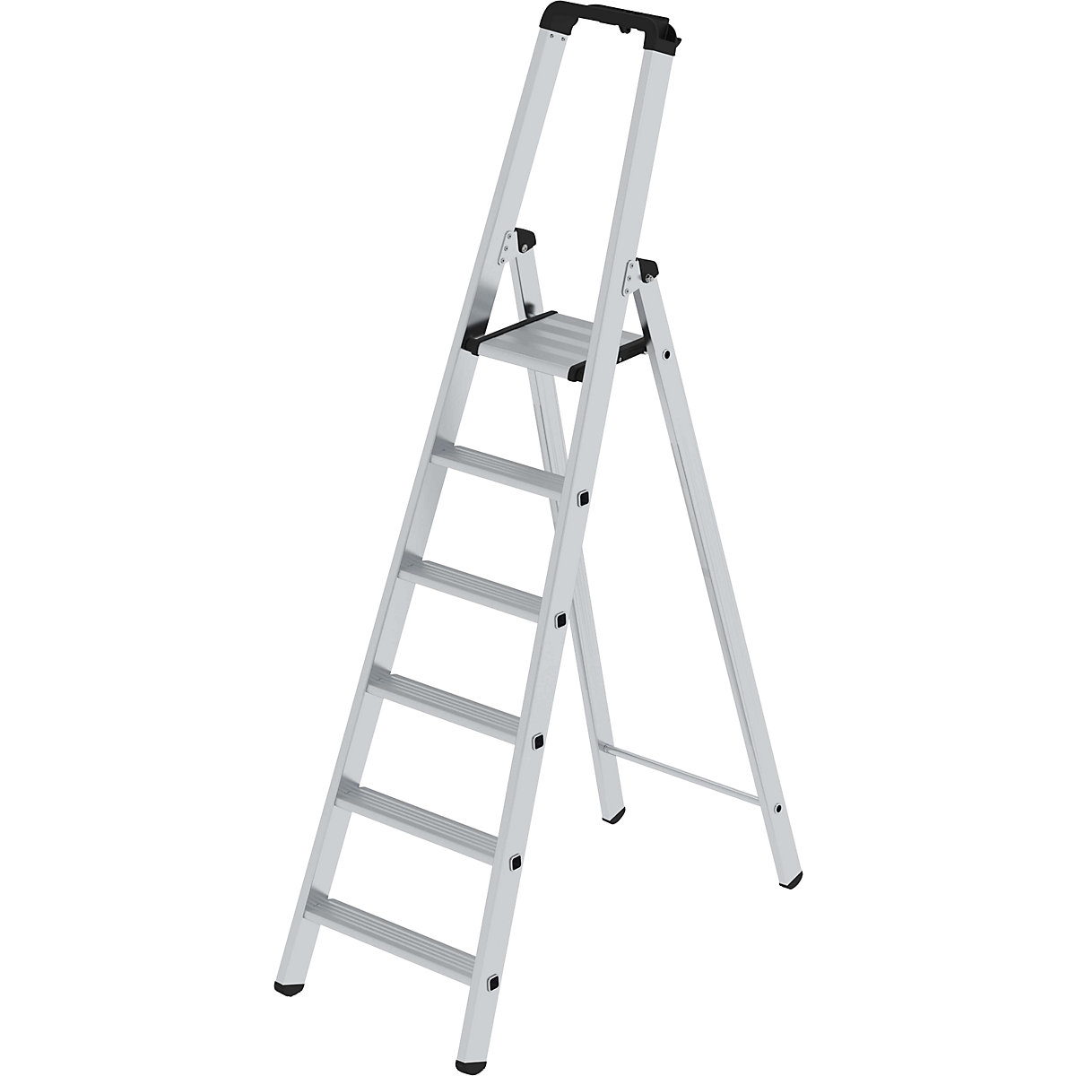 Escada dupla de degraus, subida de um lado – eurokraft pro, versão standard, 6 degraus-0