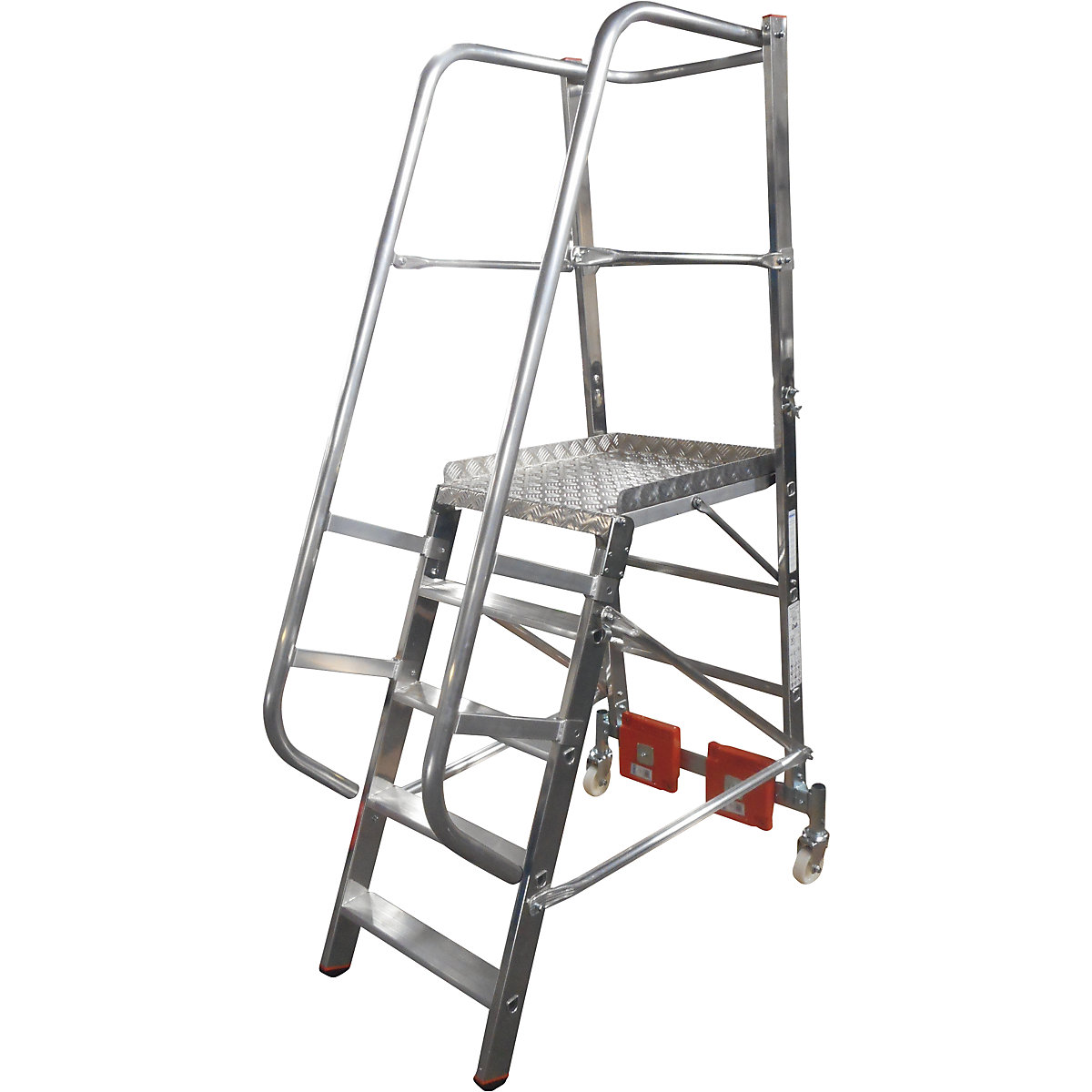 Escalera de plataforma de aluminio STABILO Vario compact – KRAUSE